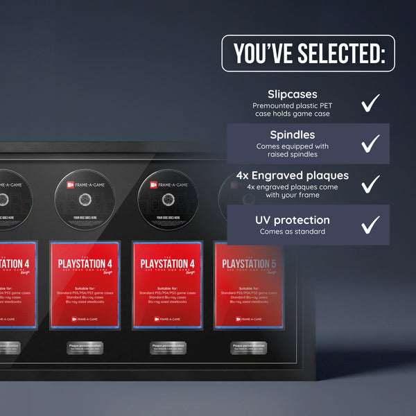Use Your Own PlayStation Games Quad Display Frame