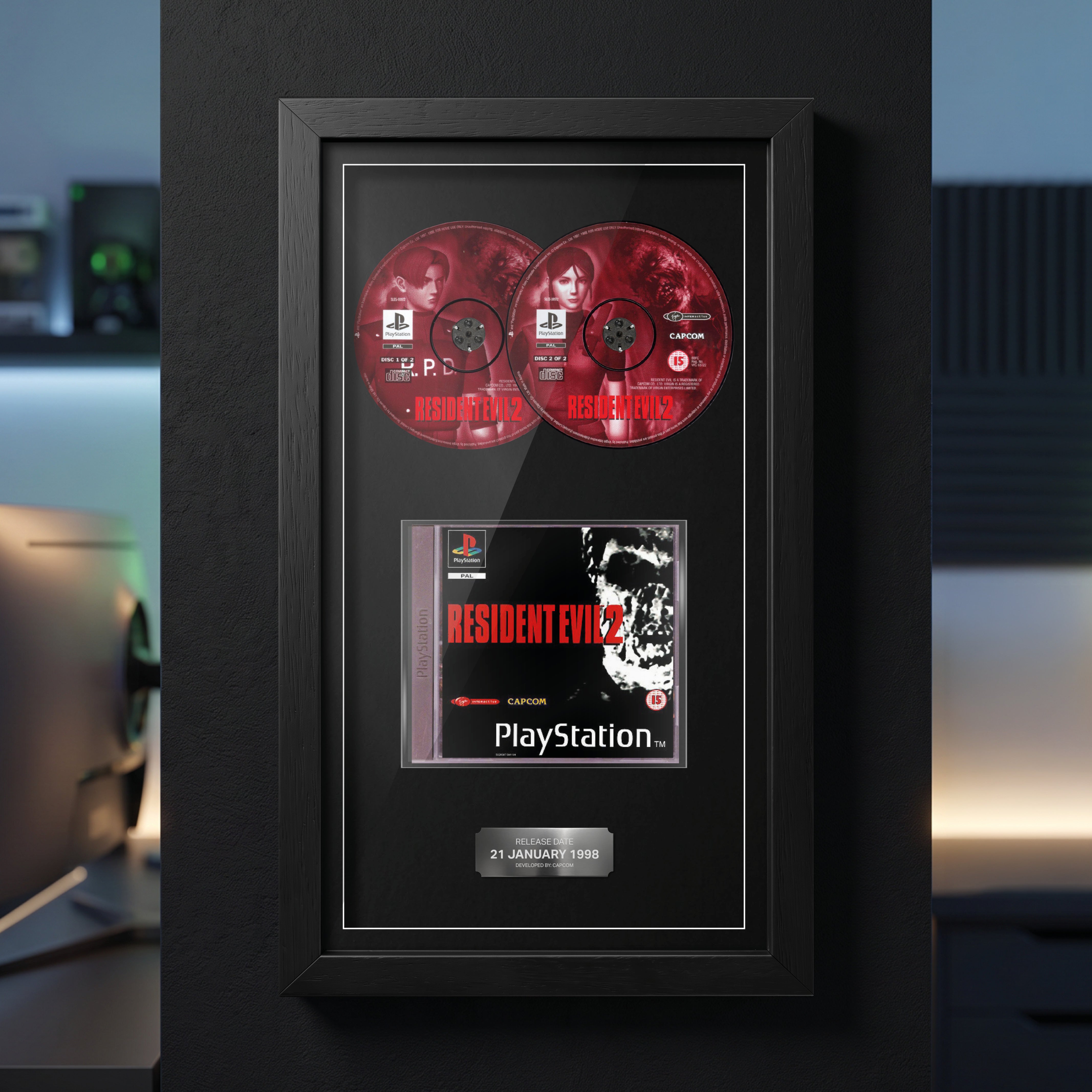 Resident Evil 2 (PS1) Exhibition Range Framed Game