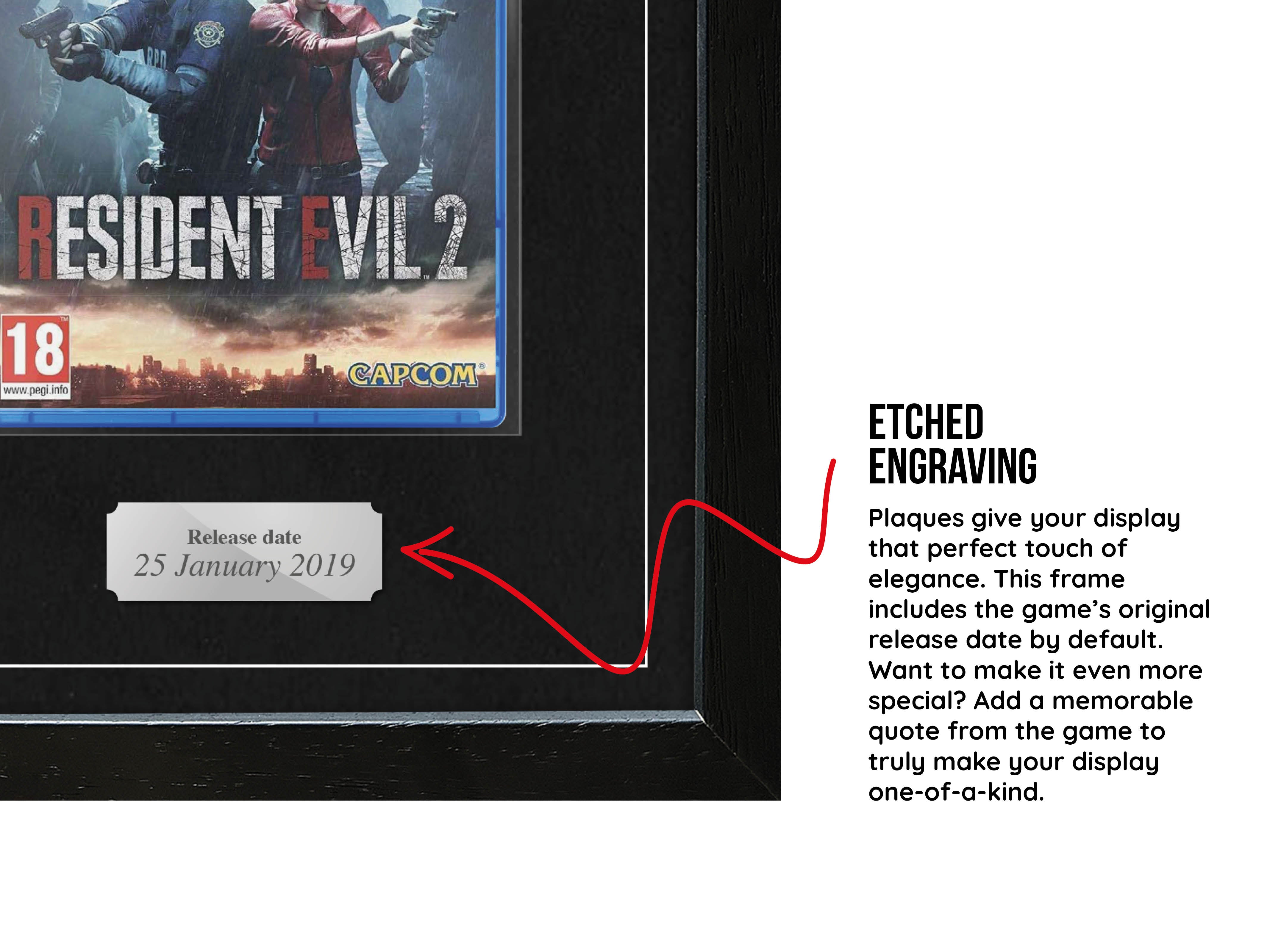 Resident Evil 2 (PS4) Exhibition Range Framed Game