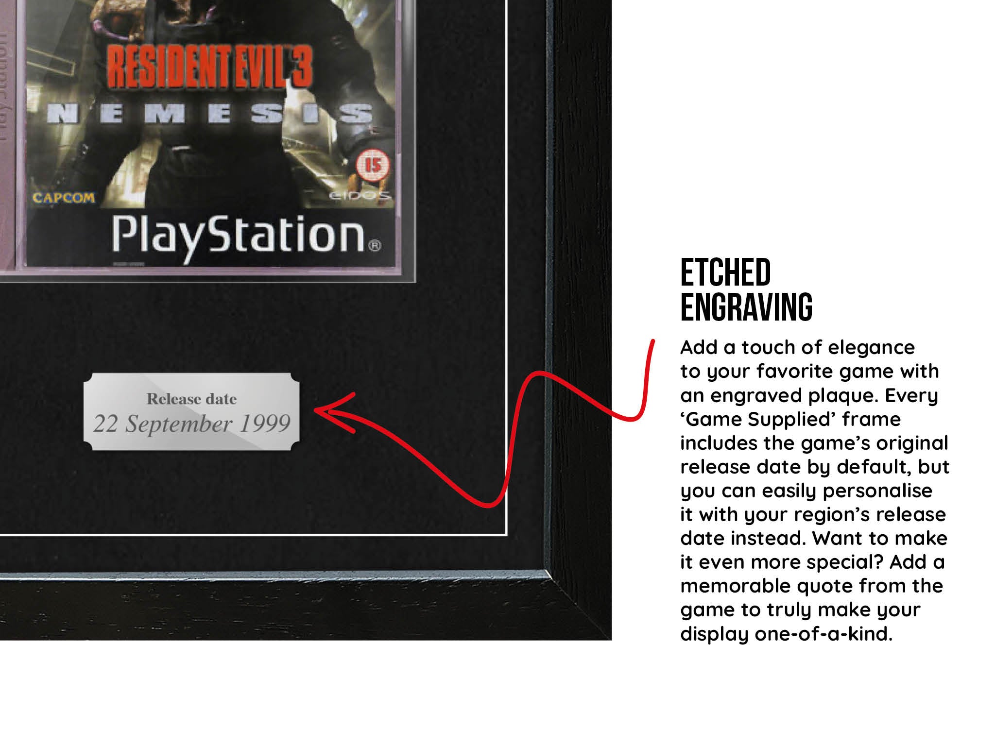 Resident Evil 3: Nemesis (PS1) Exhibition Range Framed Game