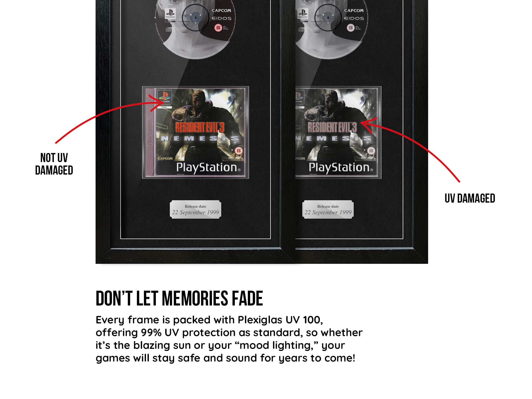 Resident Evil 3: Nemesis (PS1) Exhibition Range Framed Game