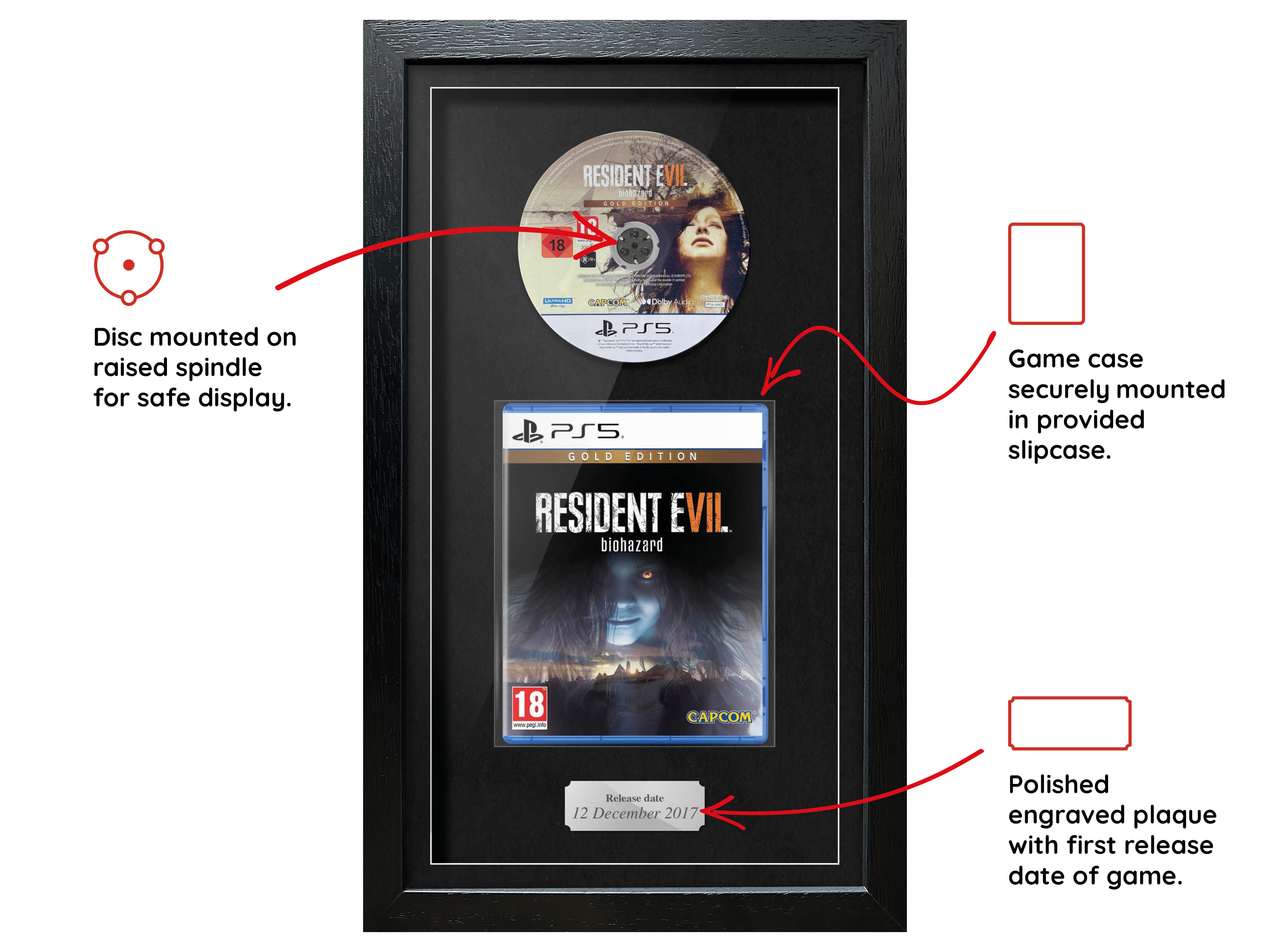 Resident Evil 7: Biohazard Gold Edition (PS5) Exhibition Range Framed Game - Frame-A-Game