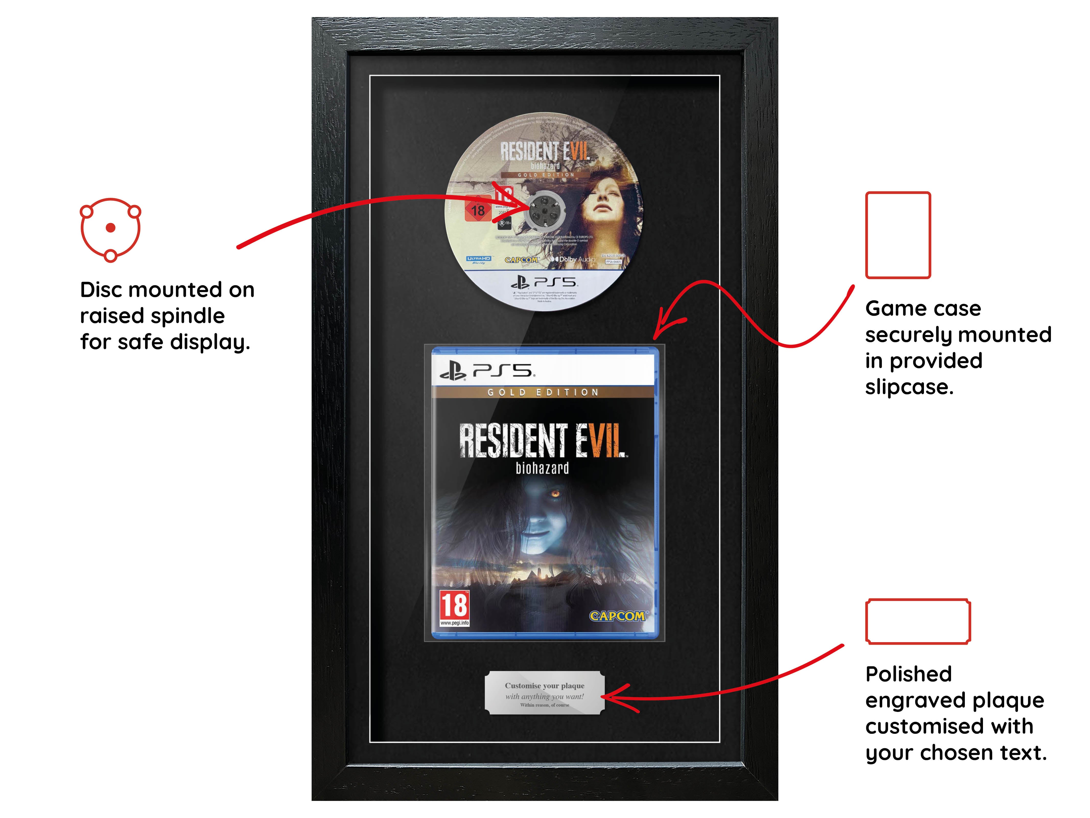 Resident Evil 7: Biohazard Gold Edition (PS5) Exhibition Range Framed Game - Frame-A-Game