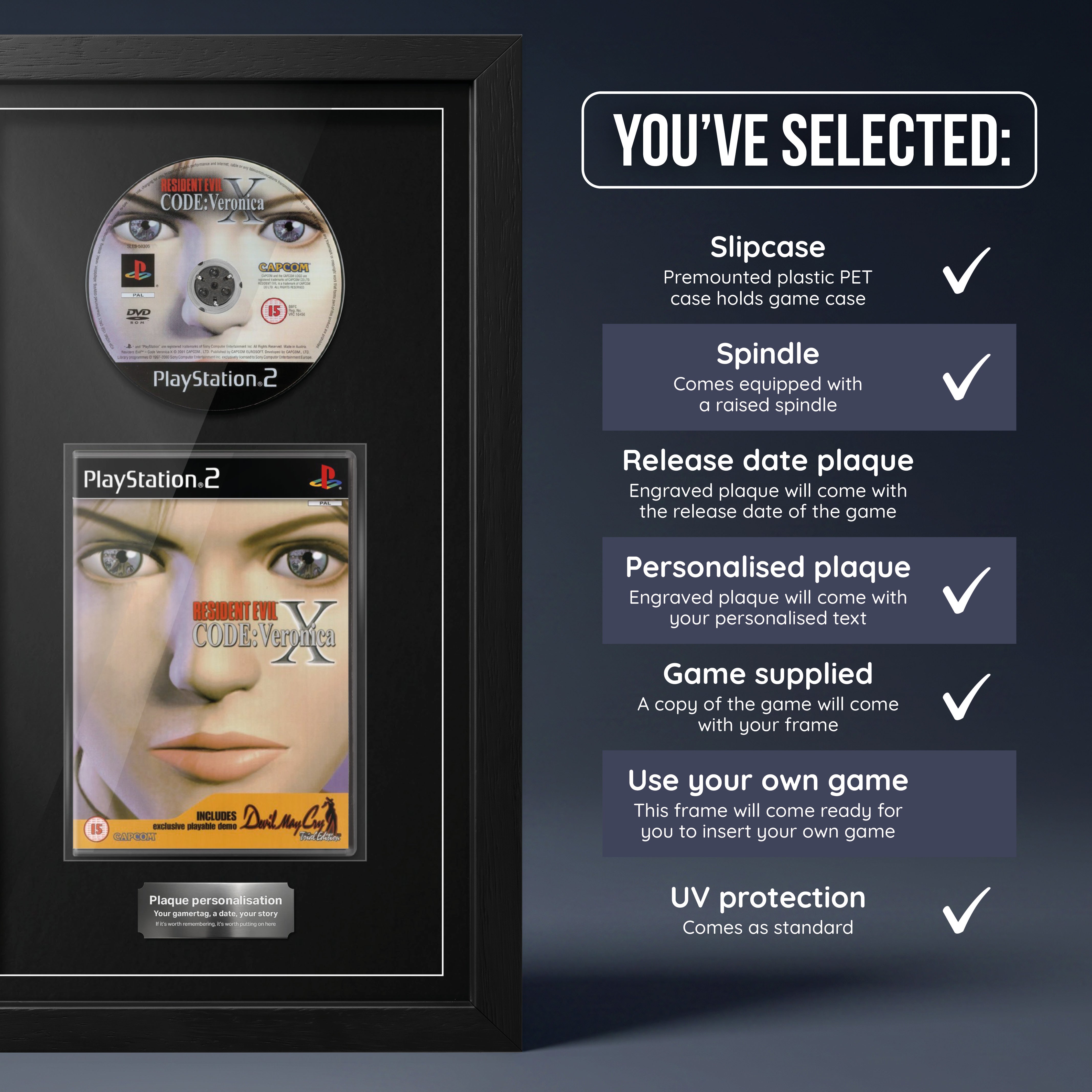 Resident Evil Code: Veronica X (PS2) Exhibition Range Framed Game