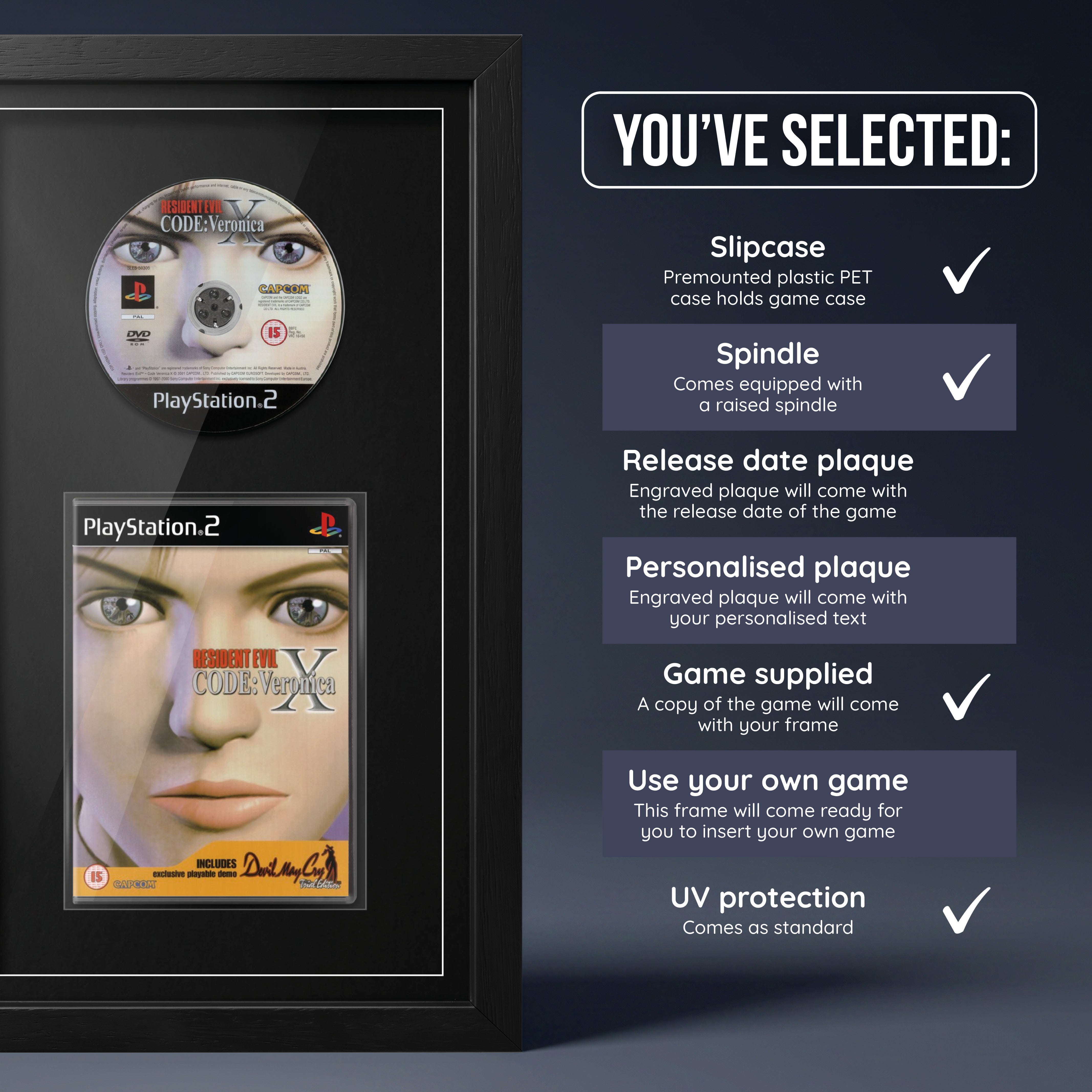 Resident Evil Code: Veronica X (PS2) Exhibition Range Framed Game