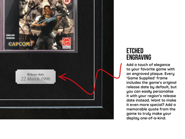 Resident Evil 1 (PS1) Exhibition Range Framed Game