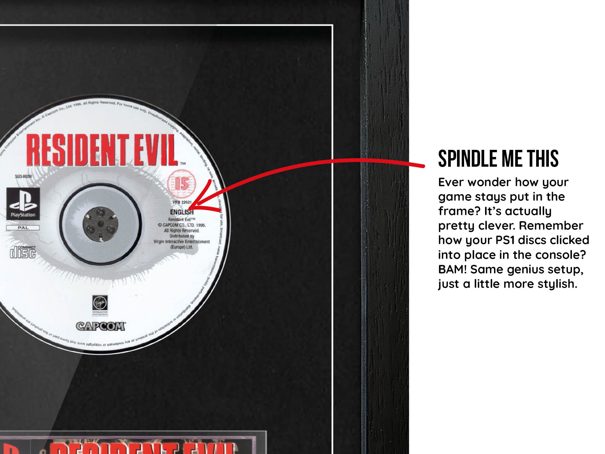 Resident Evil 1 (PS1) Exhibition Range Framed Game