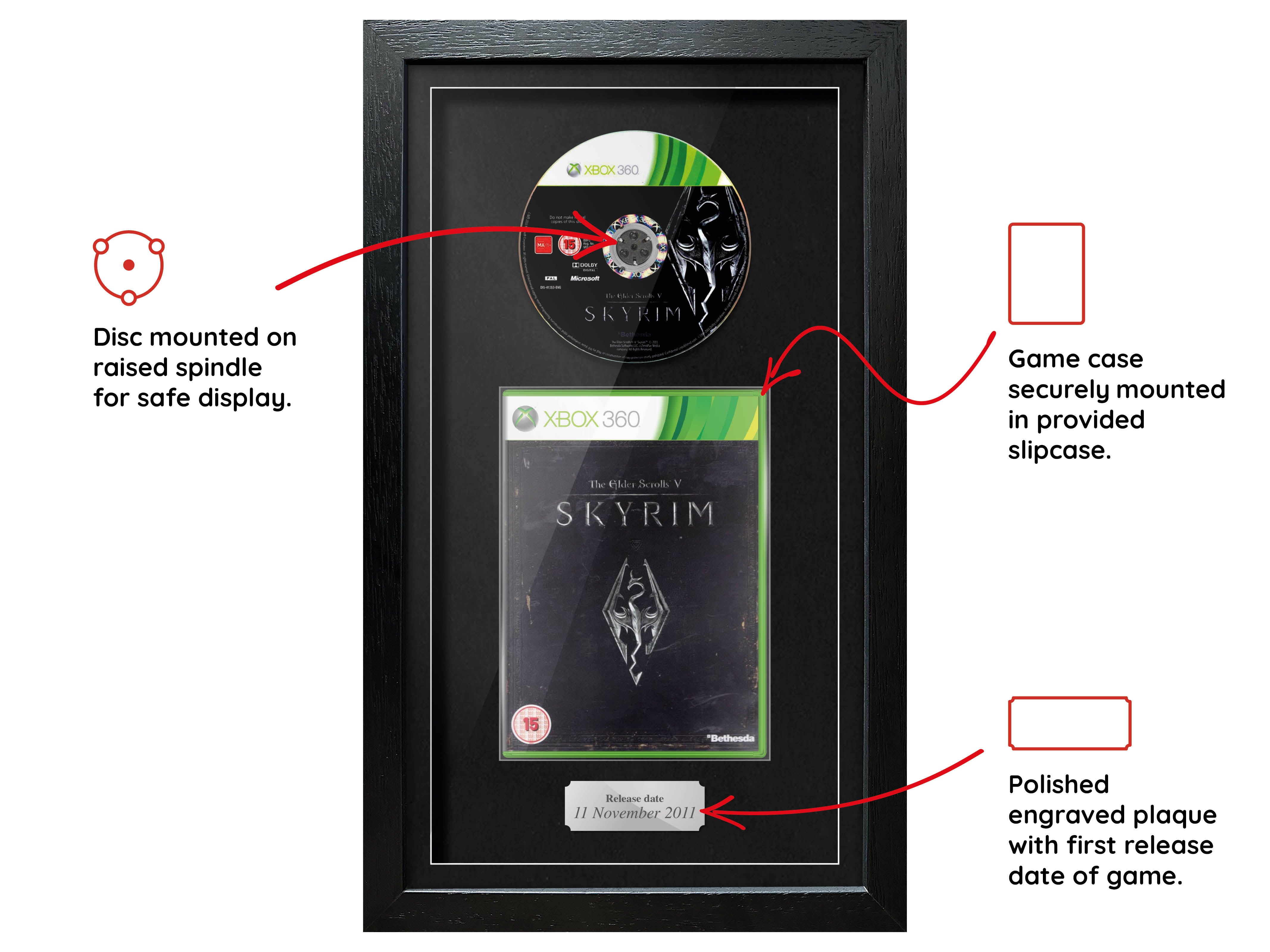 The Elder Scrolls V: Skyrim (Xbox 360) Exhibition Range Framed Game