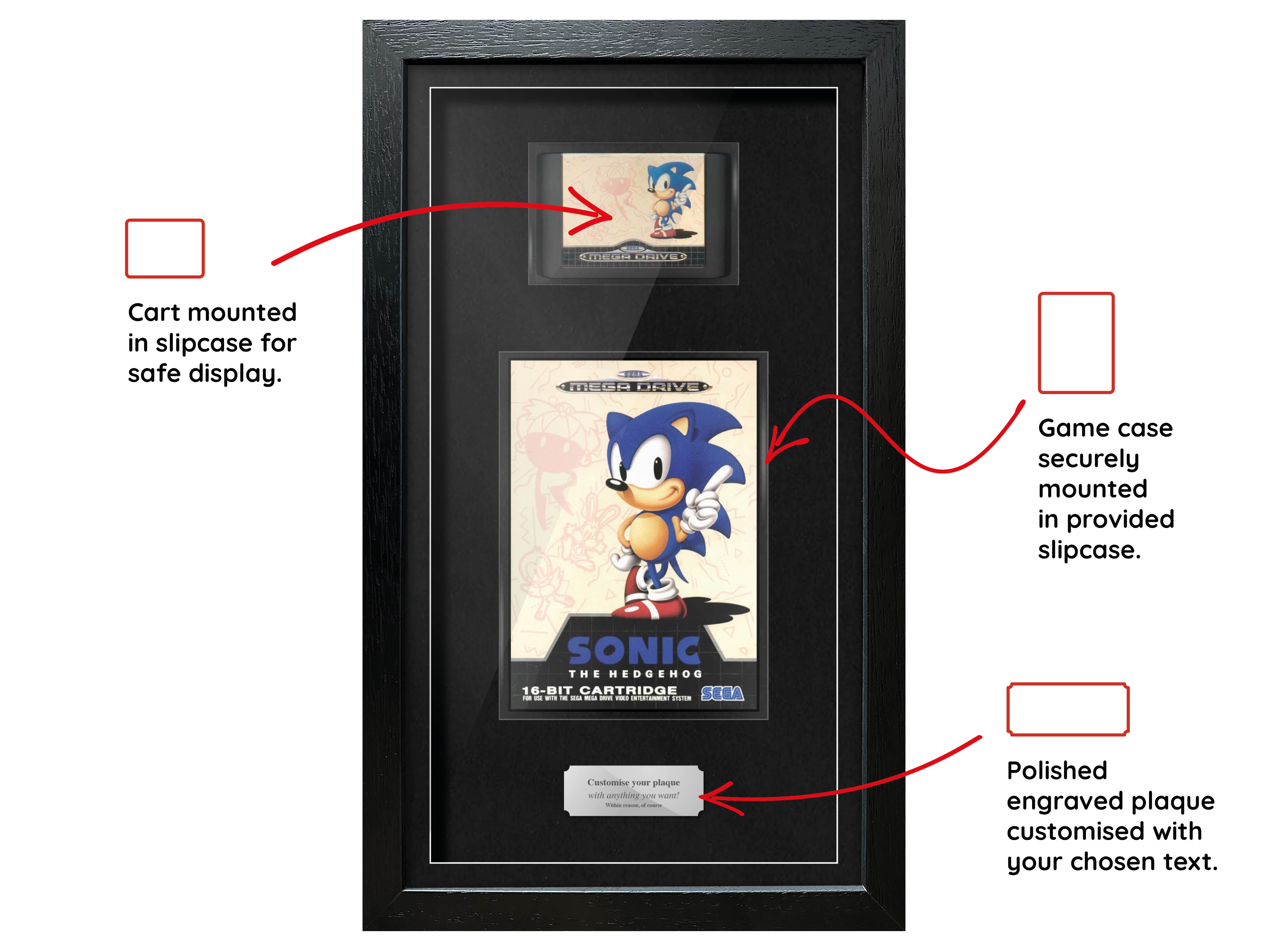 Sonic the Hedgehog (Mega Drive) Exhibition Range Framed Game - Frame-A-Game