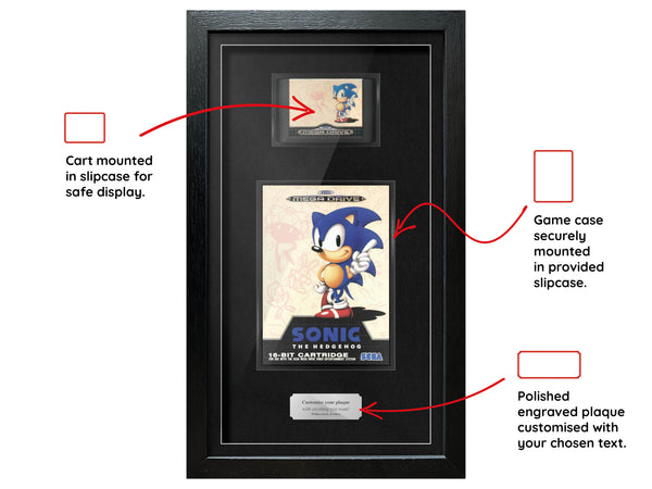 Sonic the Hedgehog (Mega Drive) Exhibition Range Framed Game - Frame-A-Game