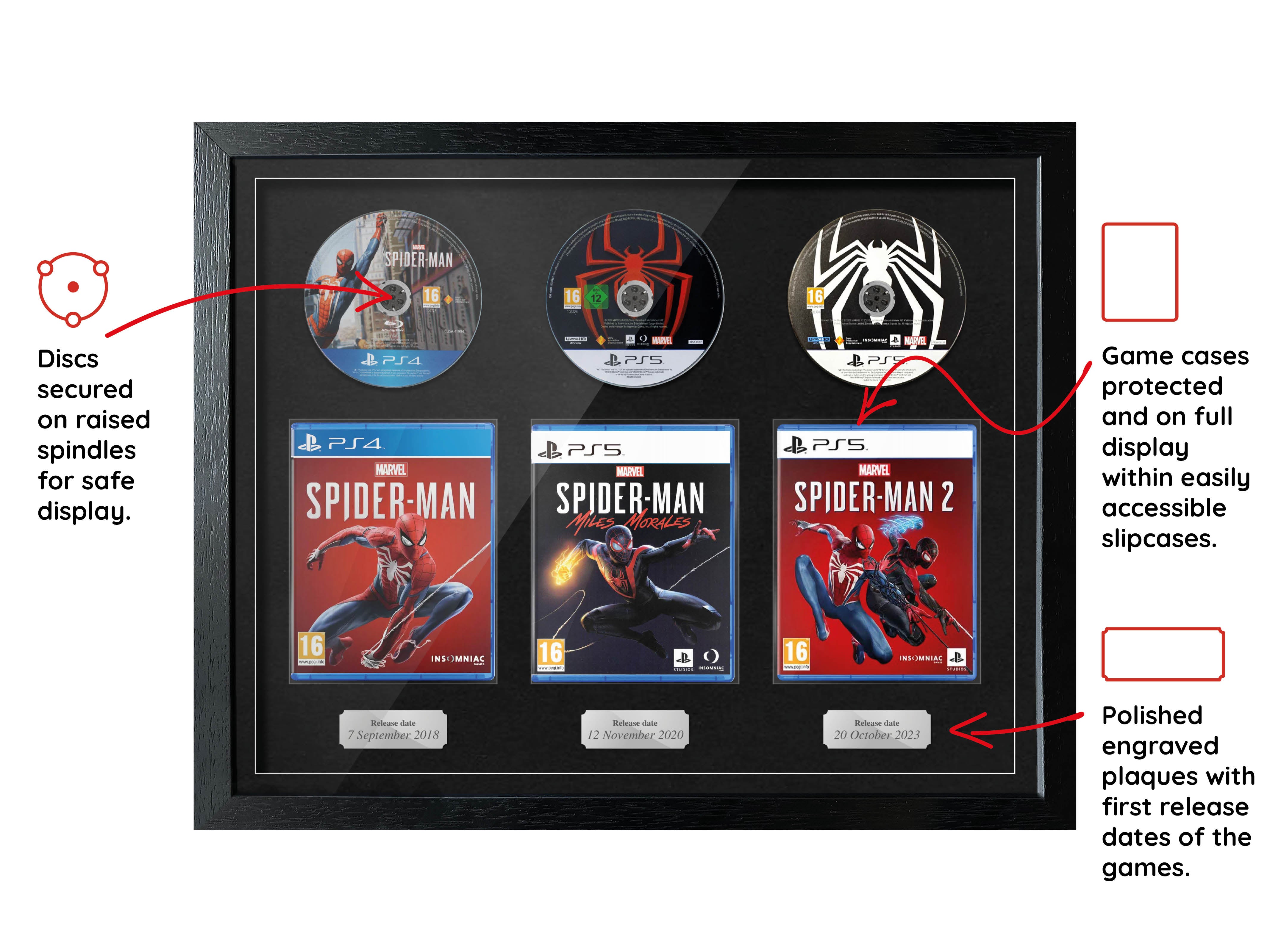The Marvel Spider-Man Trilogy (PS4/PS5) Exhibition Range Framed Games