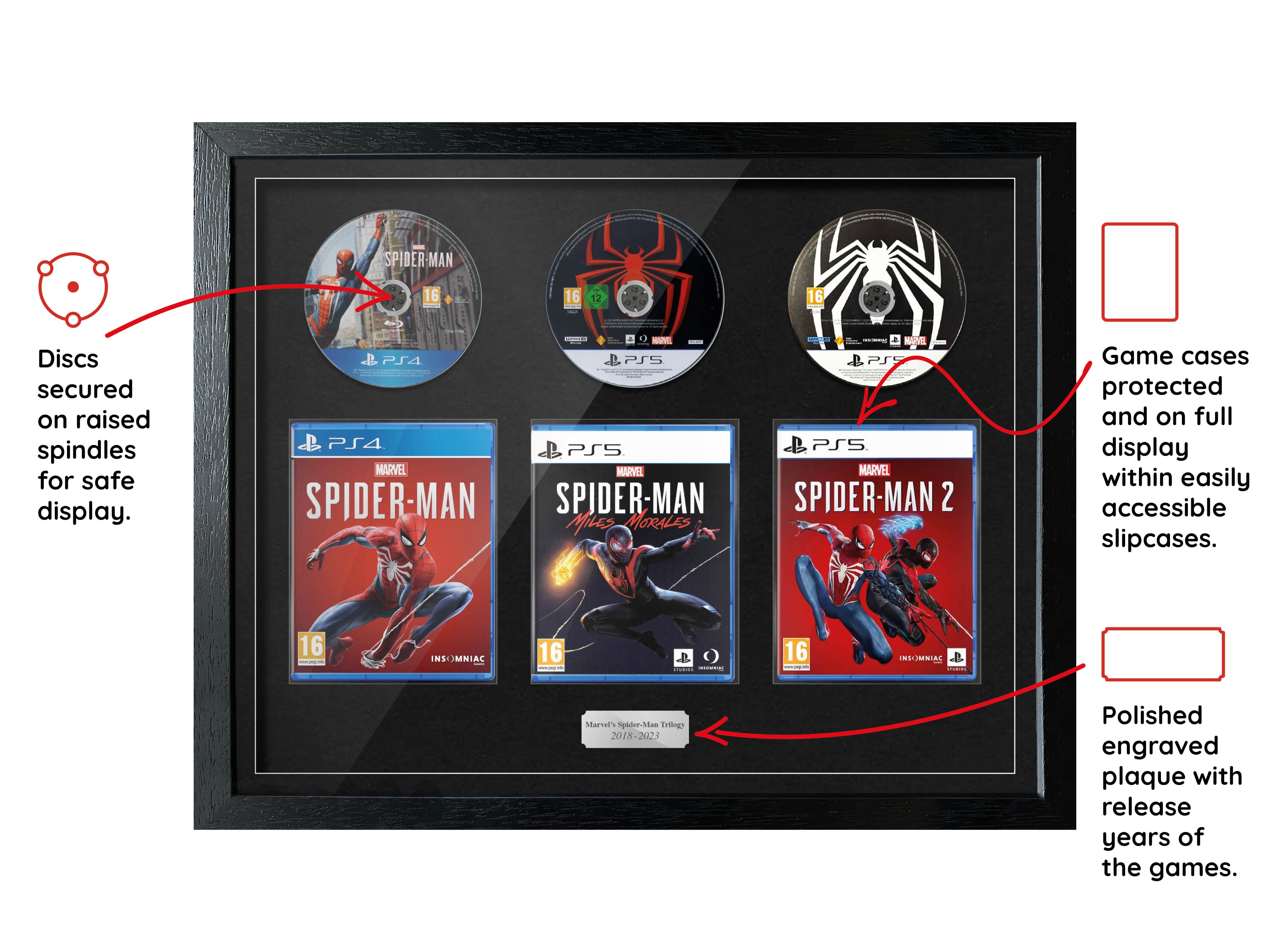 The Marvel Spider-Man Trilogy (PS4/PS5) Exhibition Range Framed Games