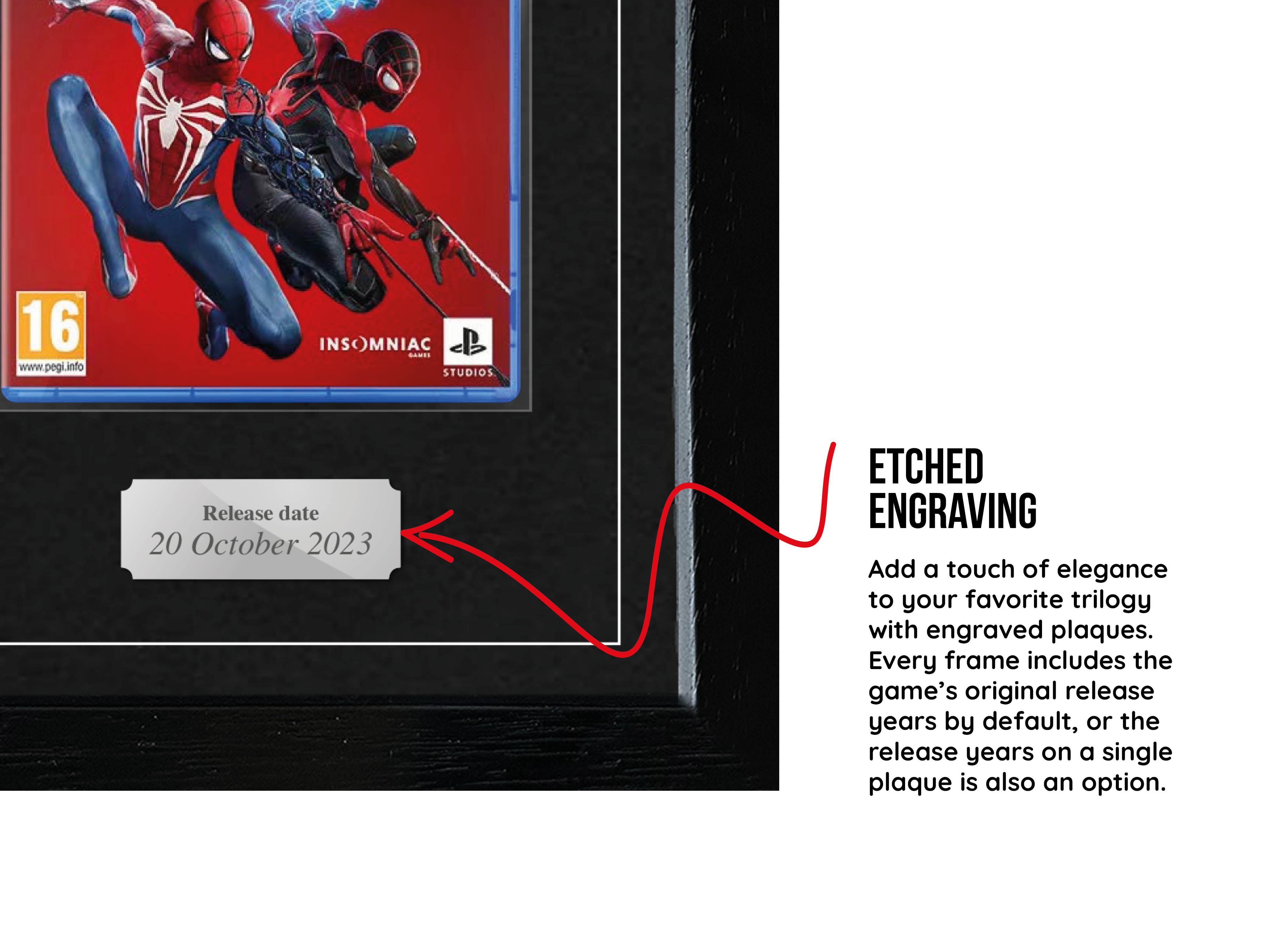 The Marvel Spider-Man Trilogy (PS4/PS5) Exhibition Range Framed Games