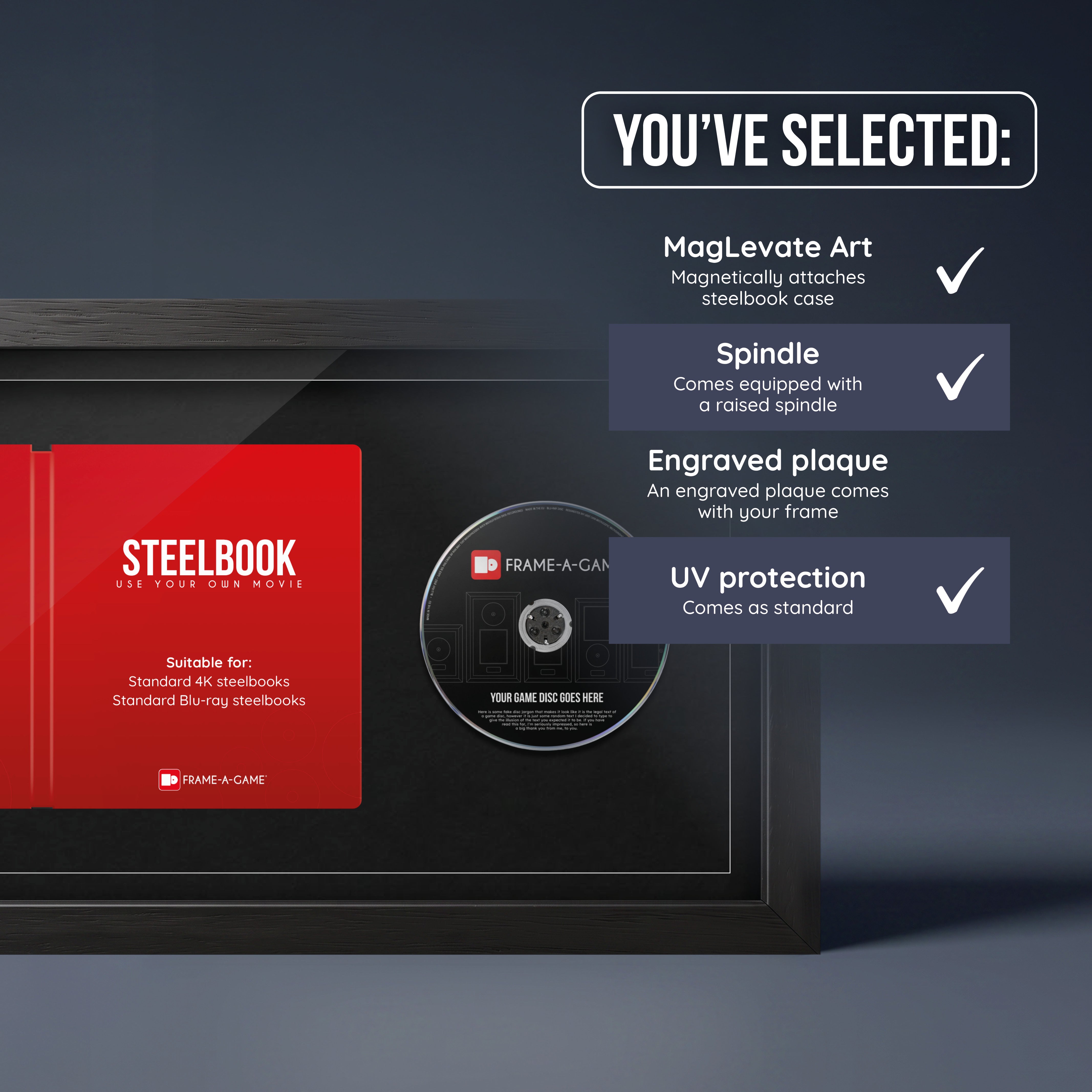 Open Steelbook Display Frame