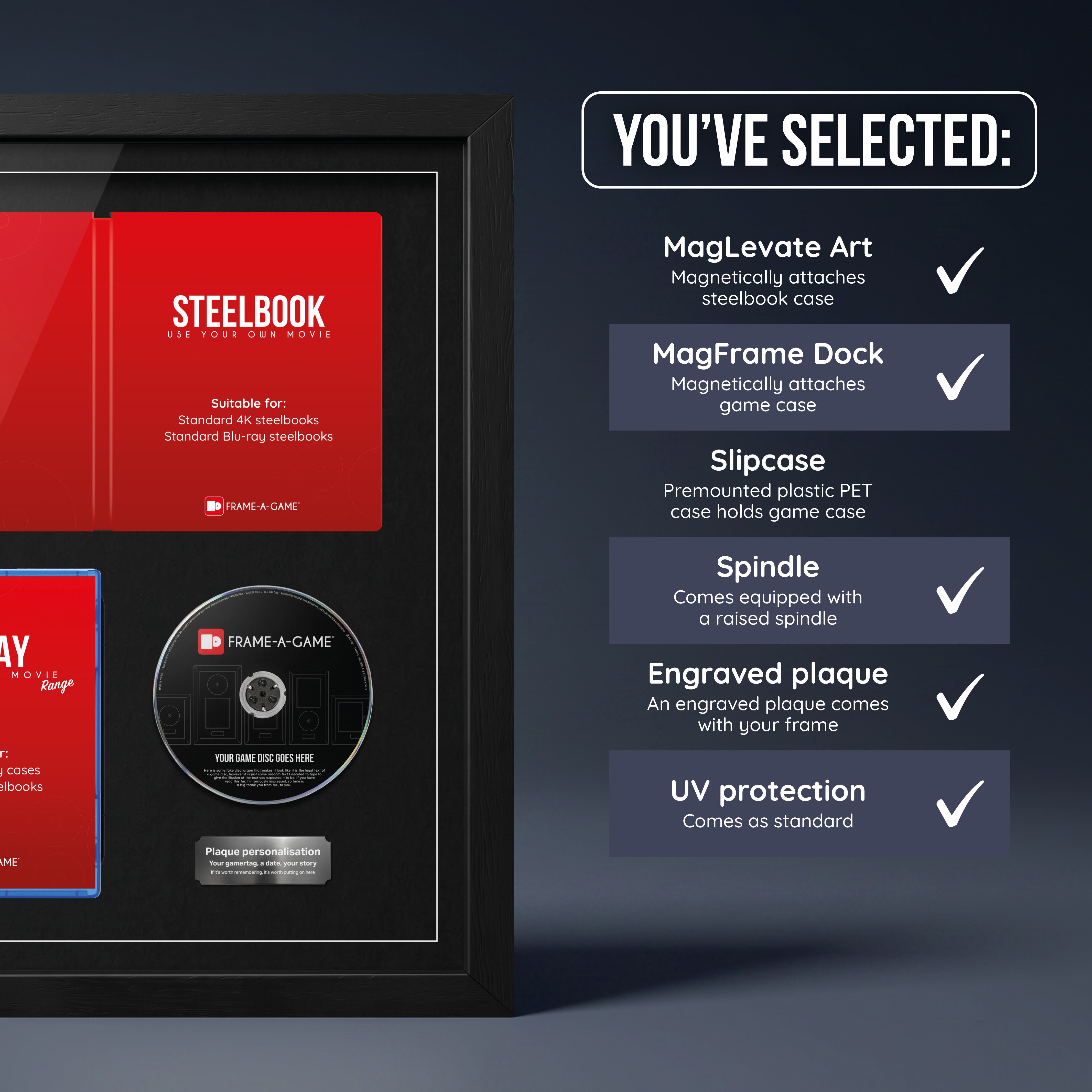 Open Steelbook & Game Display Frame