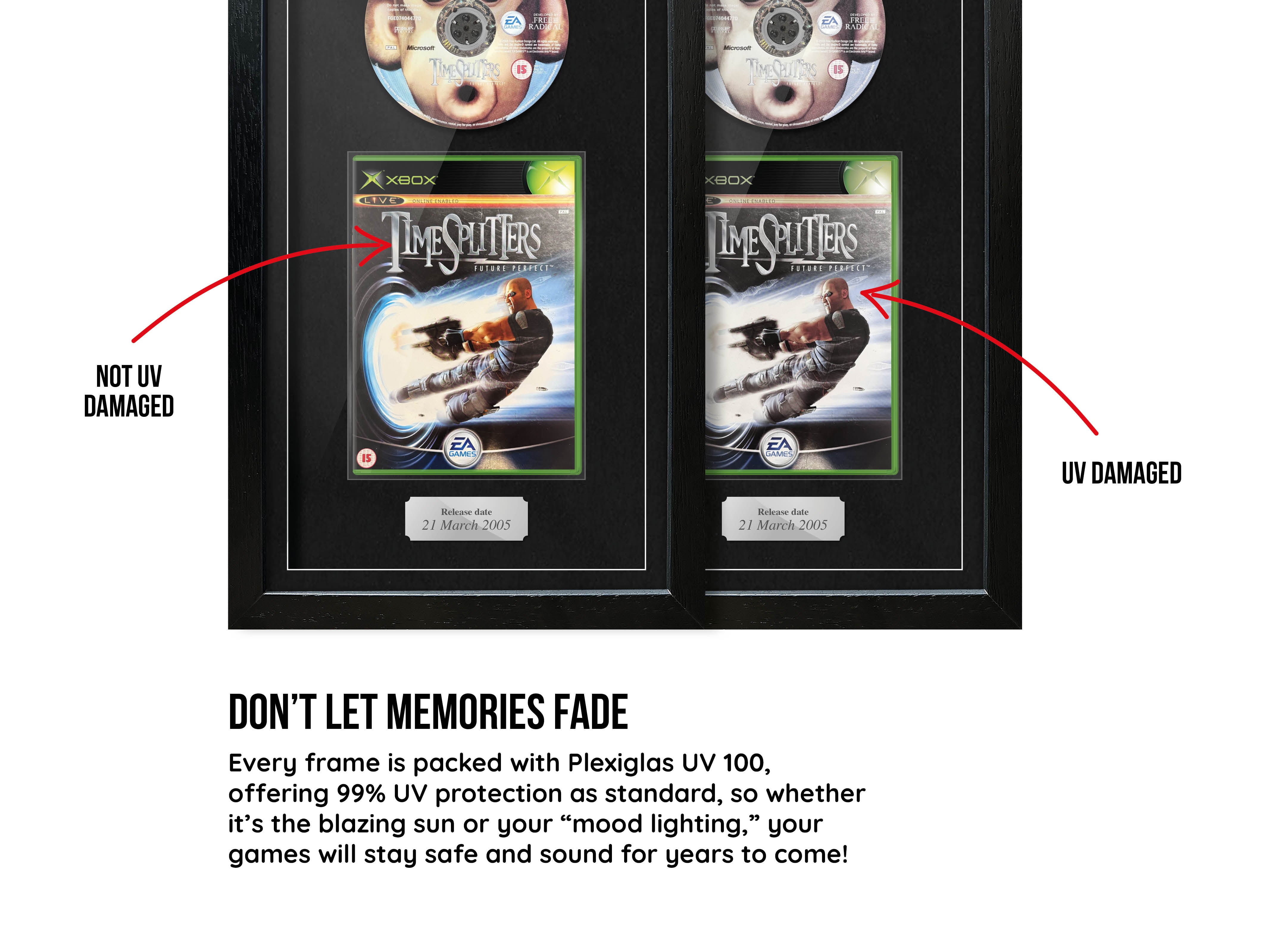 Timesplitters: Future Perfect (Xbox) Exhibition Range Framed Game - Frame-A-Game