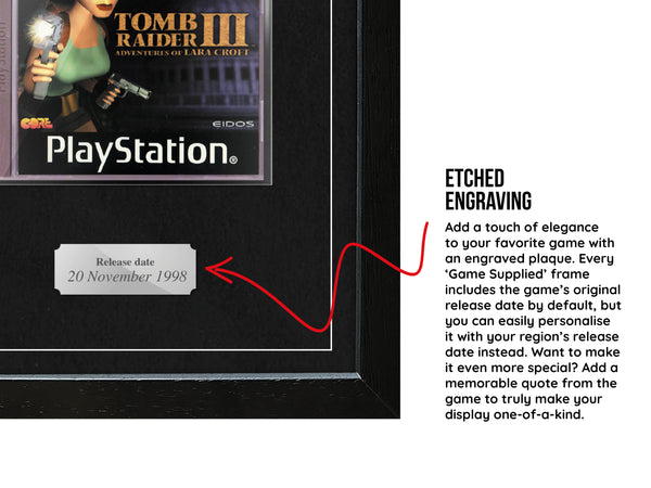 Tomb Raider III: Adventures of Lara Croft (PS1) Exhibition Range Framed Game