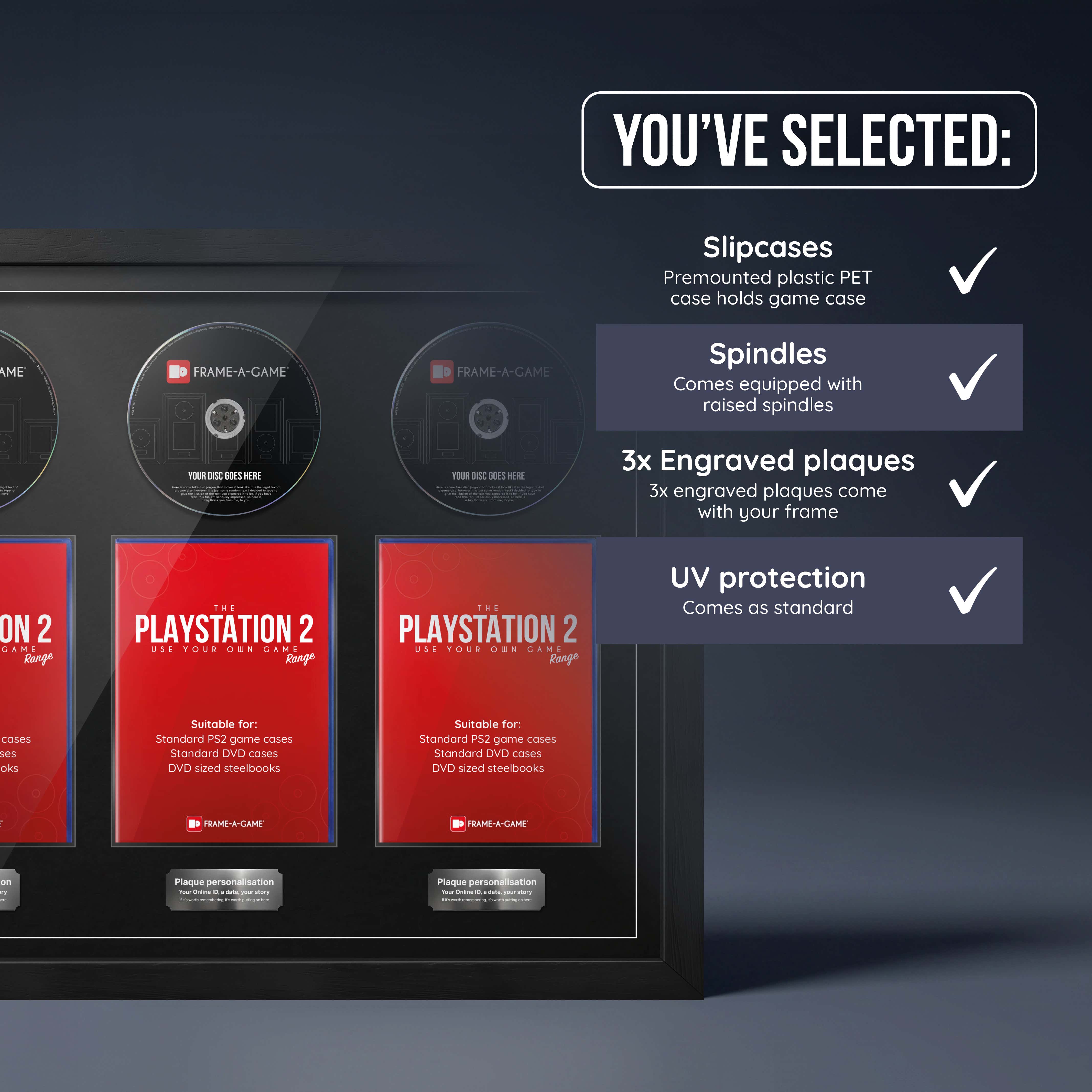 Use Your Own PlayStation Games Trio Display Frame