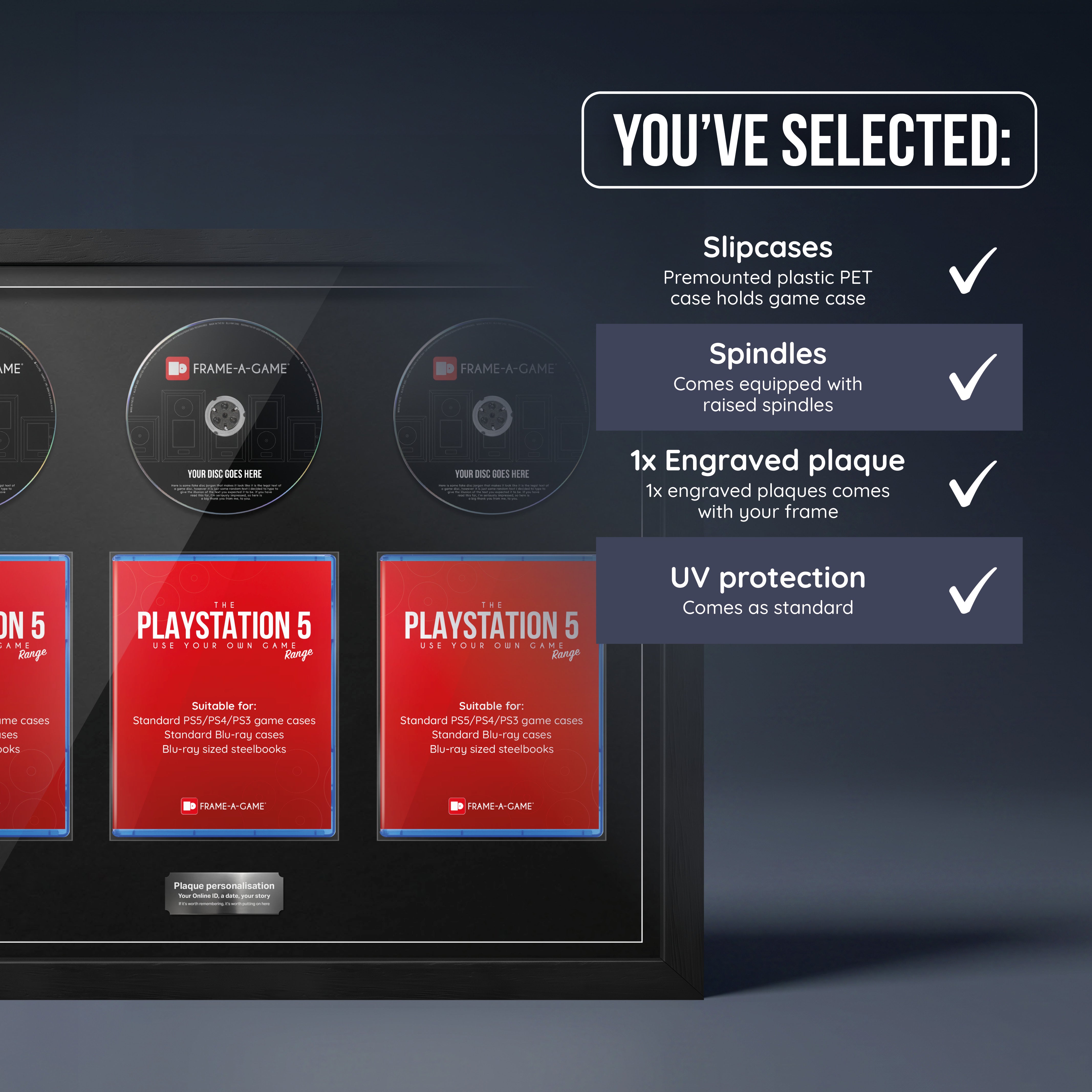 Use Your Own PlayStation Games Trio Display Frame
