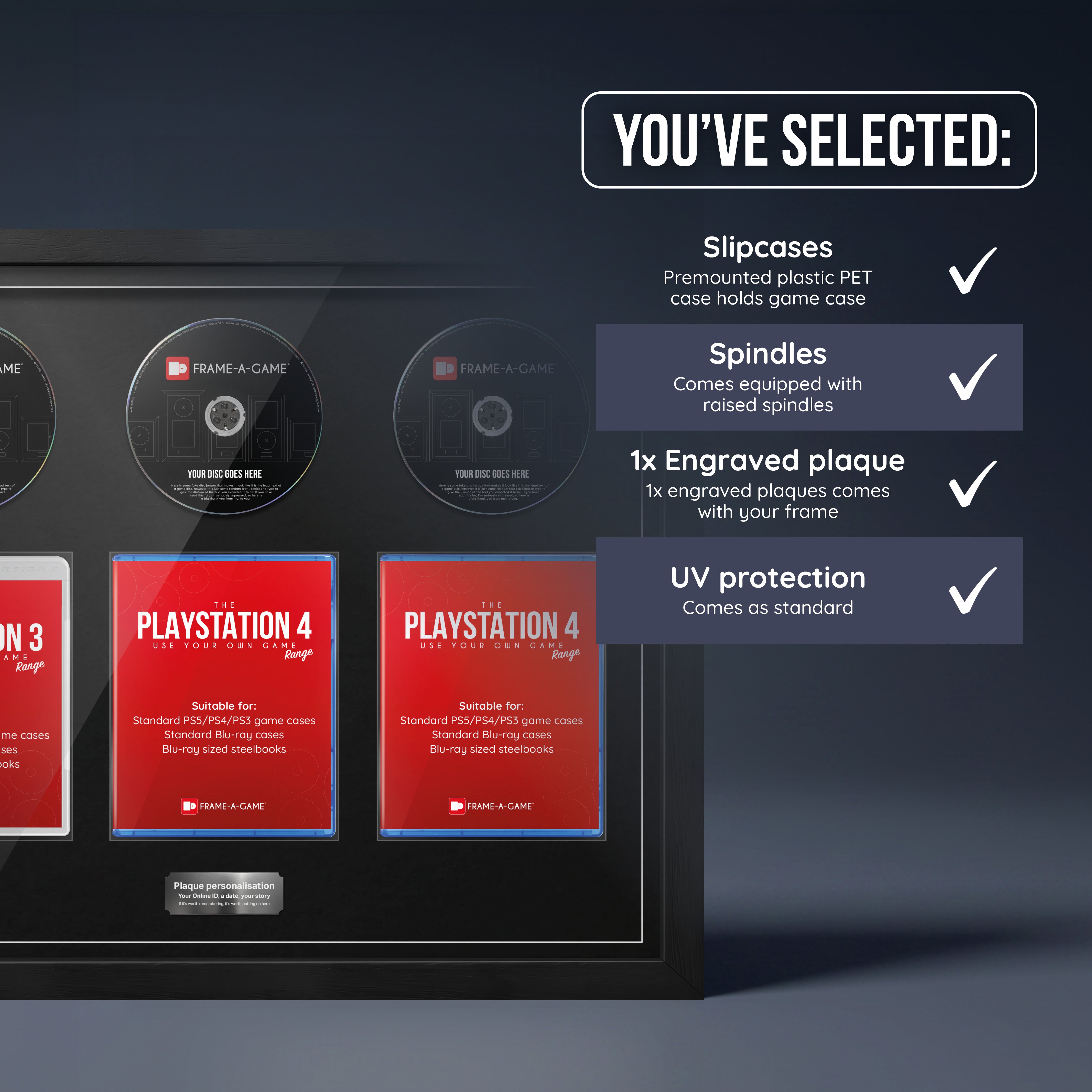 Use Your Own PlayStation Games Trio Display Frame
