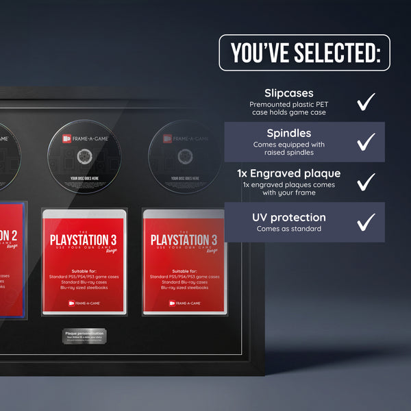 Use Your Own PlayStation Games Trio Display Frame
