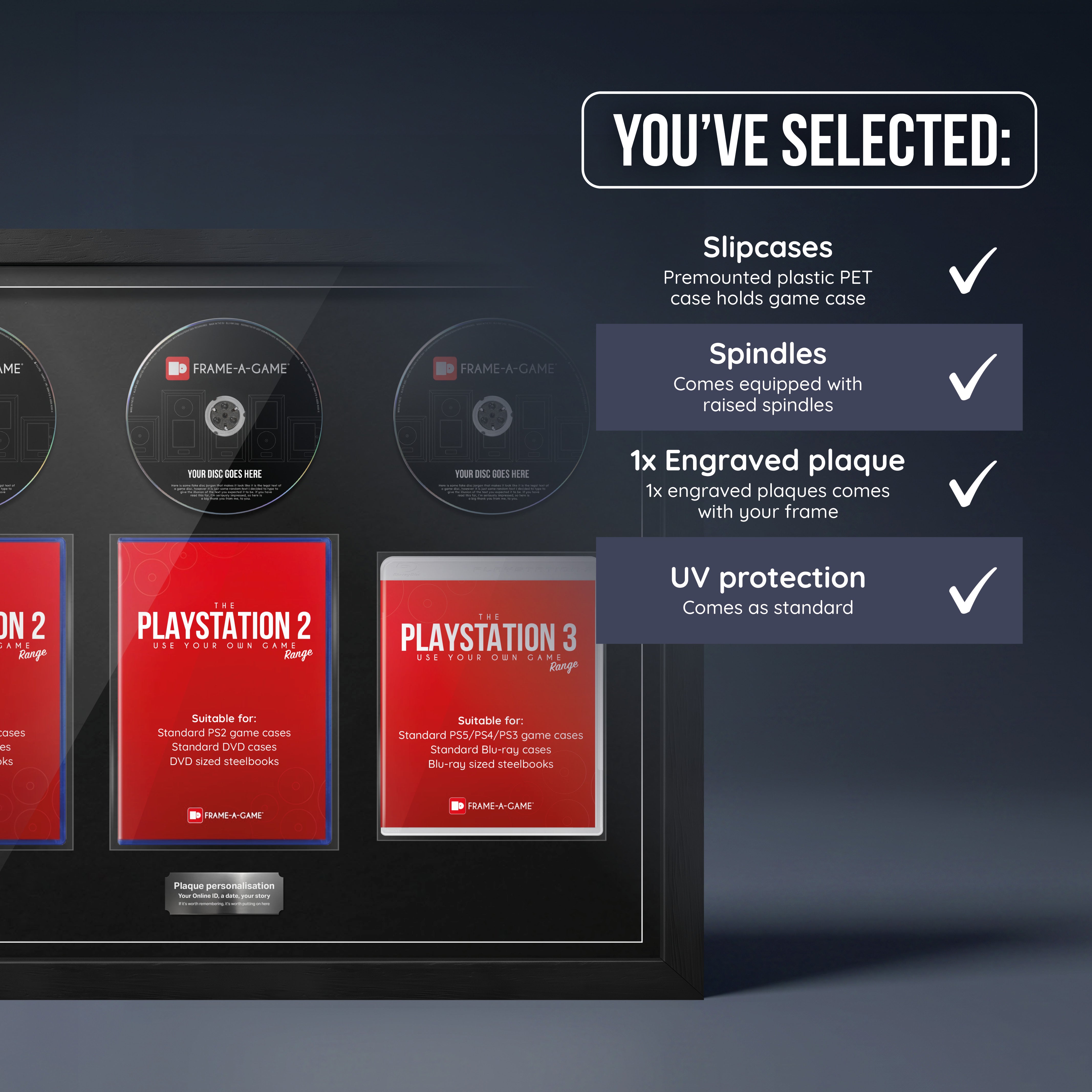 Use Your Own PlayStation Games Trio Display Frame