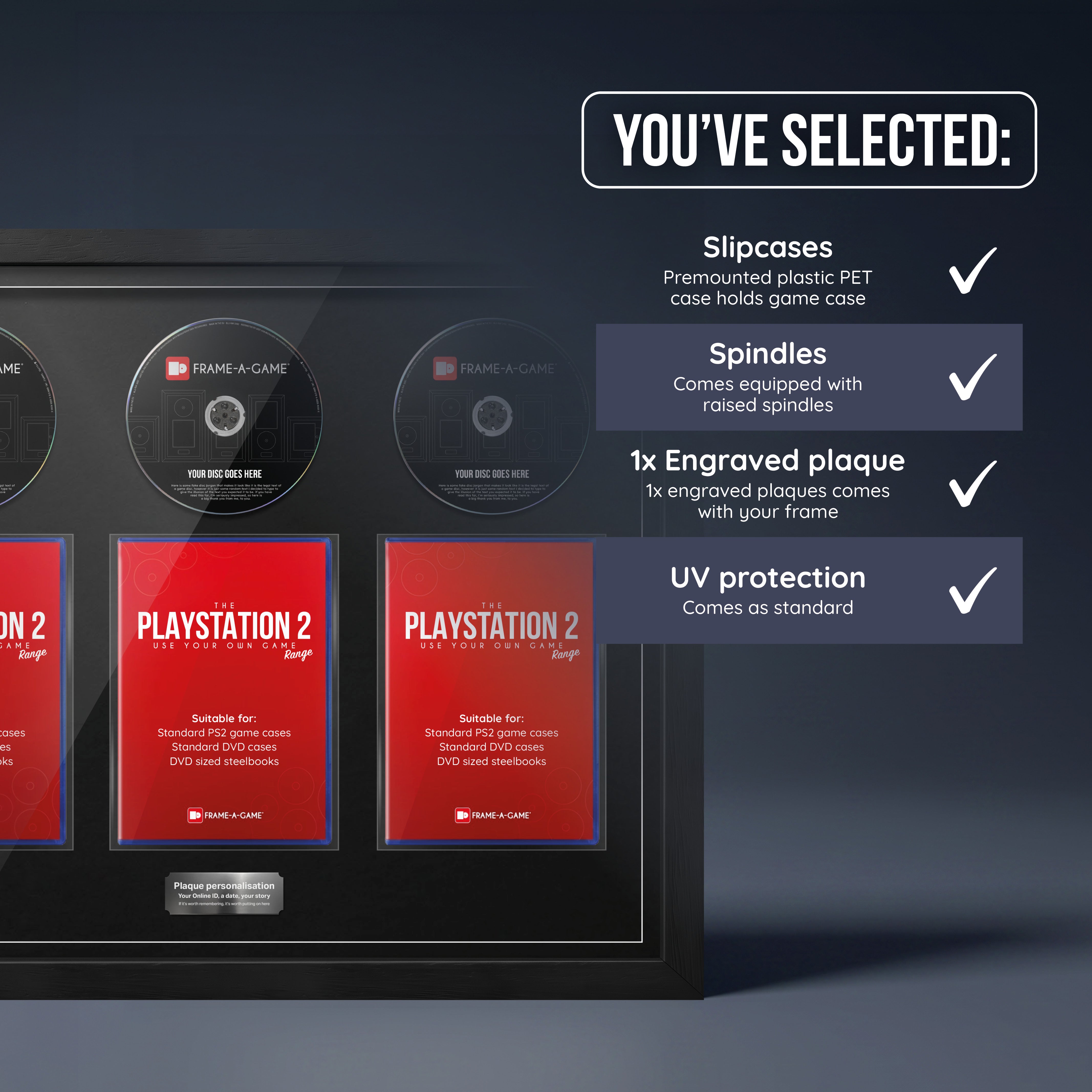 Use Your Own PlayStation Games Trio Display Frame