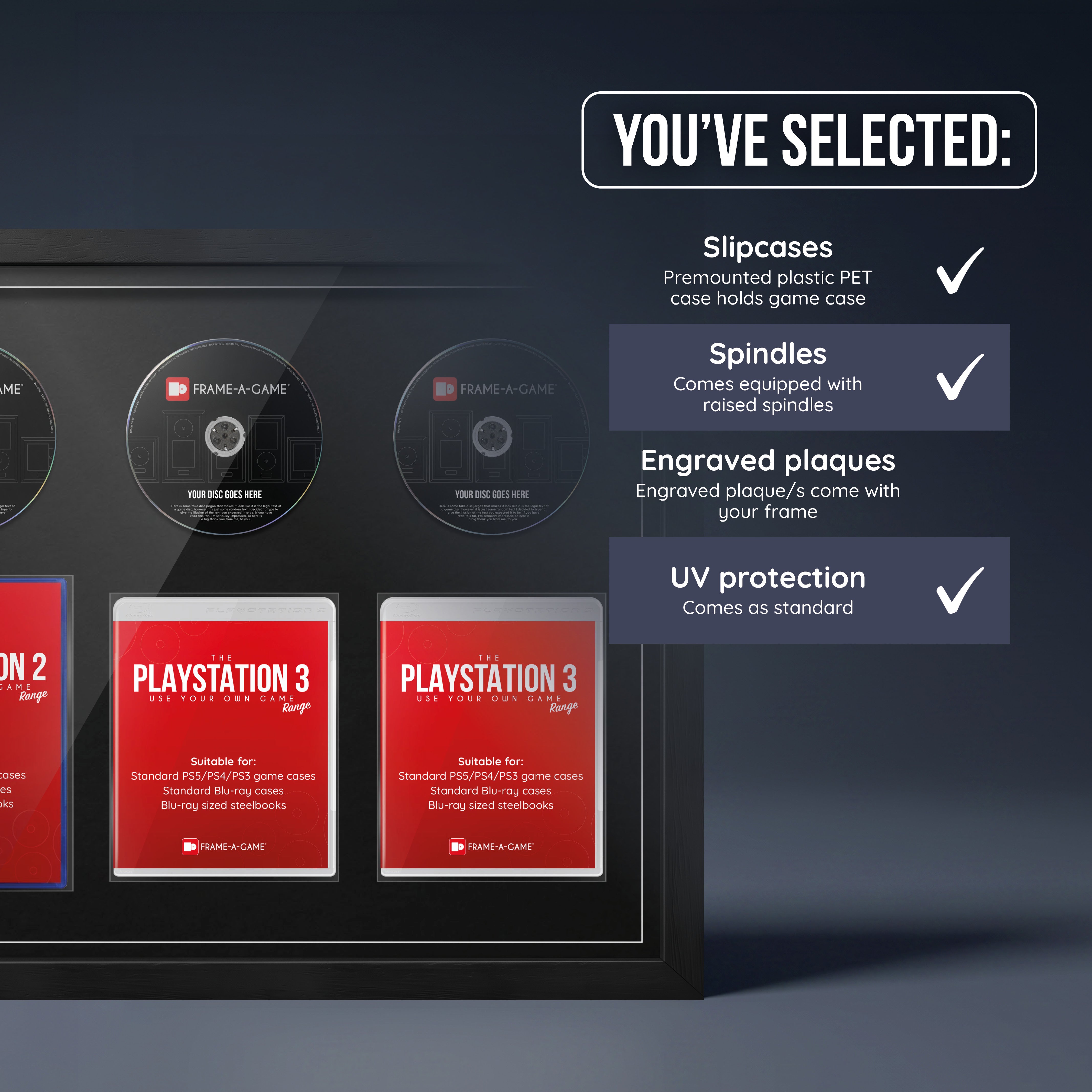 Use Your Own PlayStation Games Trio Display Frame
