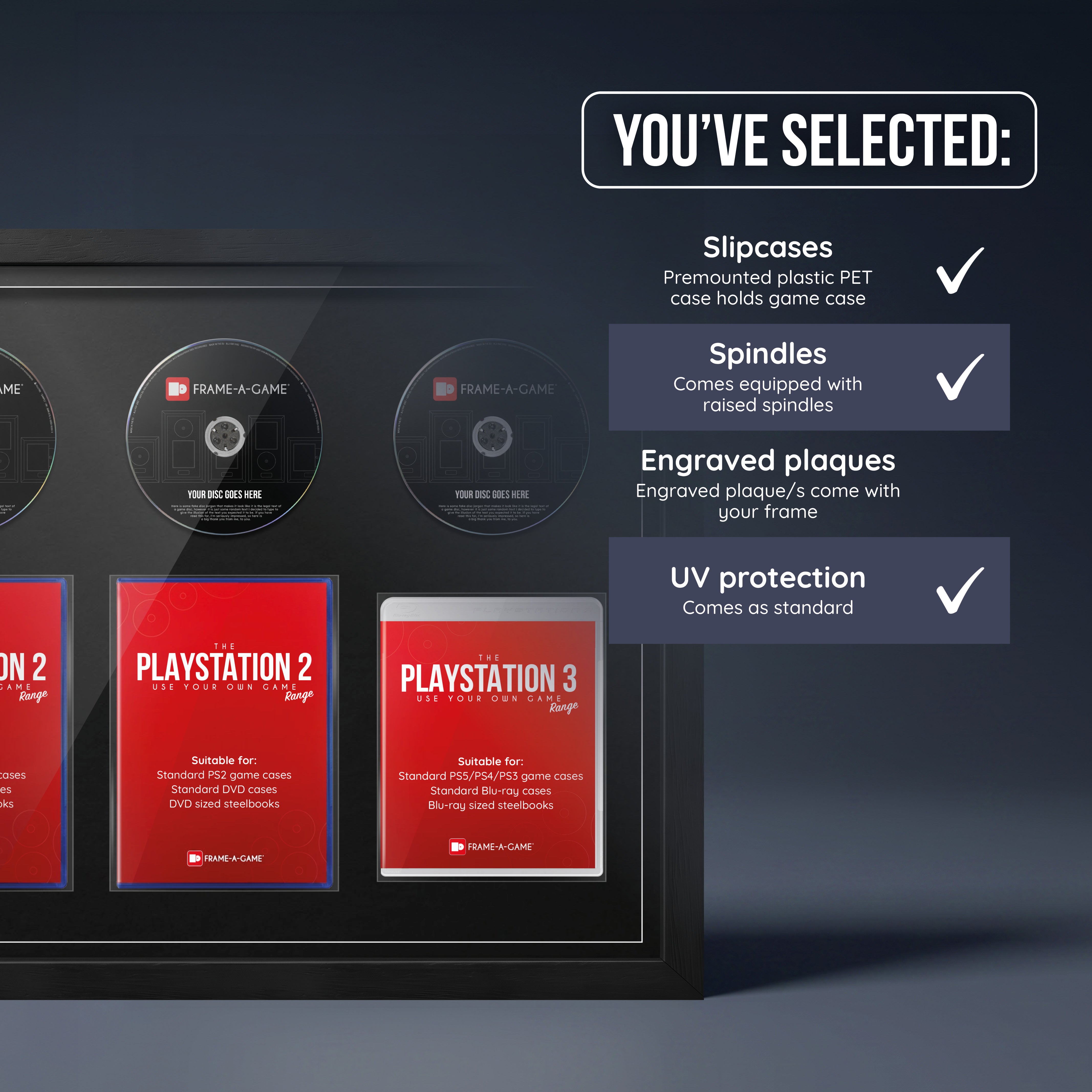 Use Your Own PlayStation Games Trio Display Frame