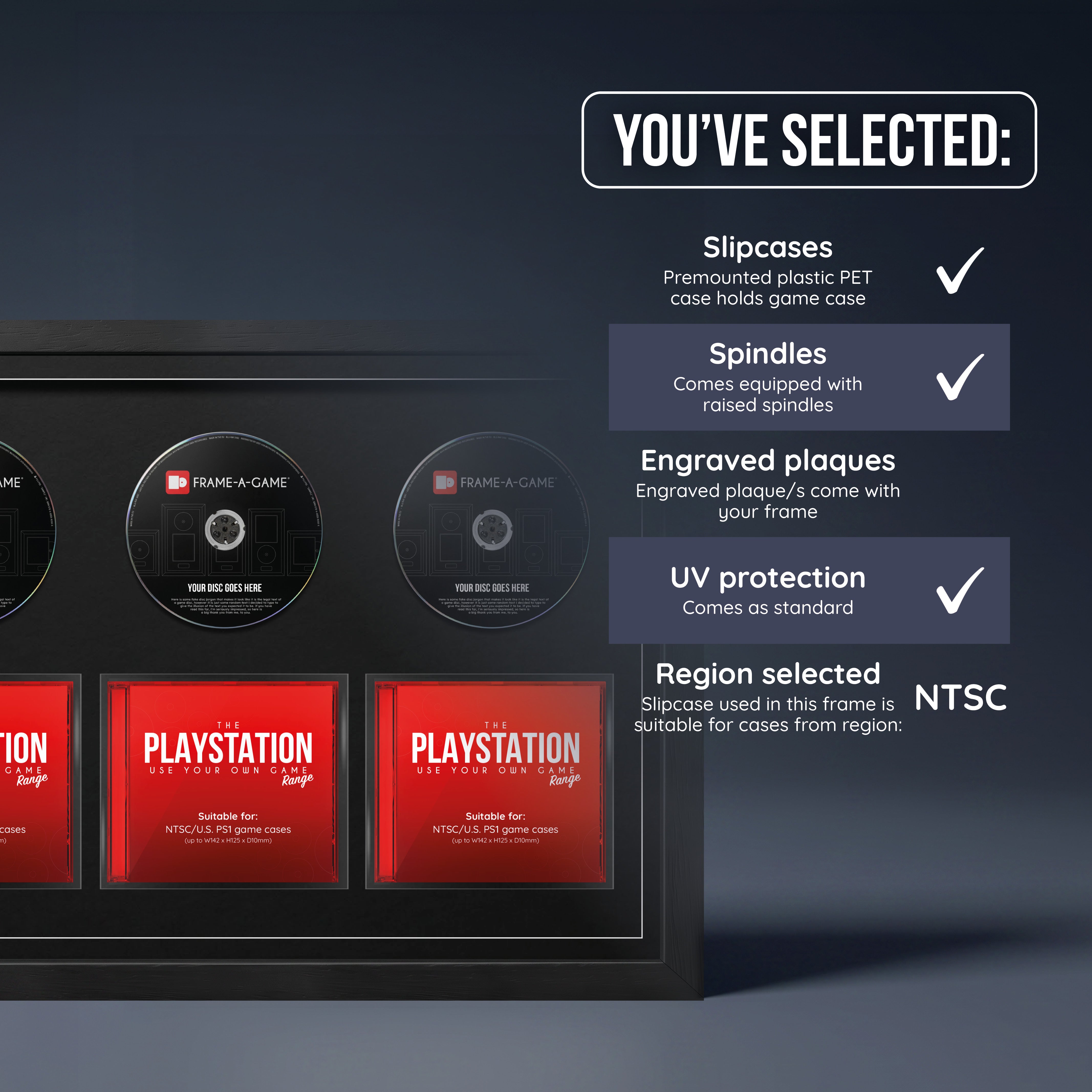Use Your Own PlayStation Games Trio Display Frame