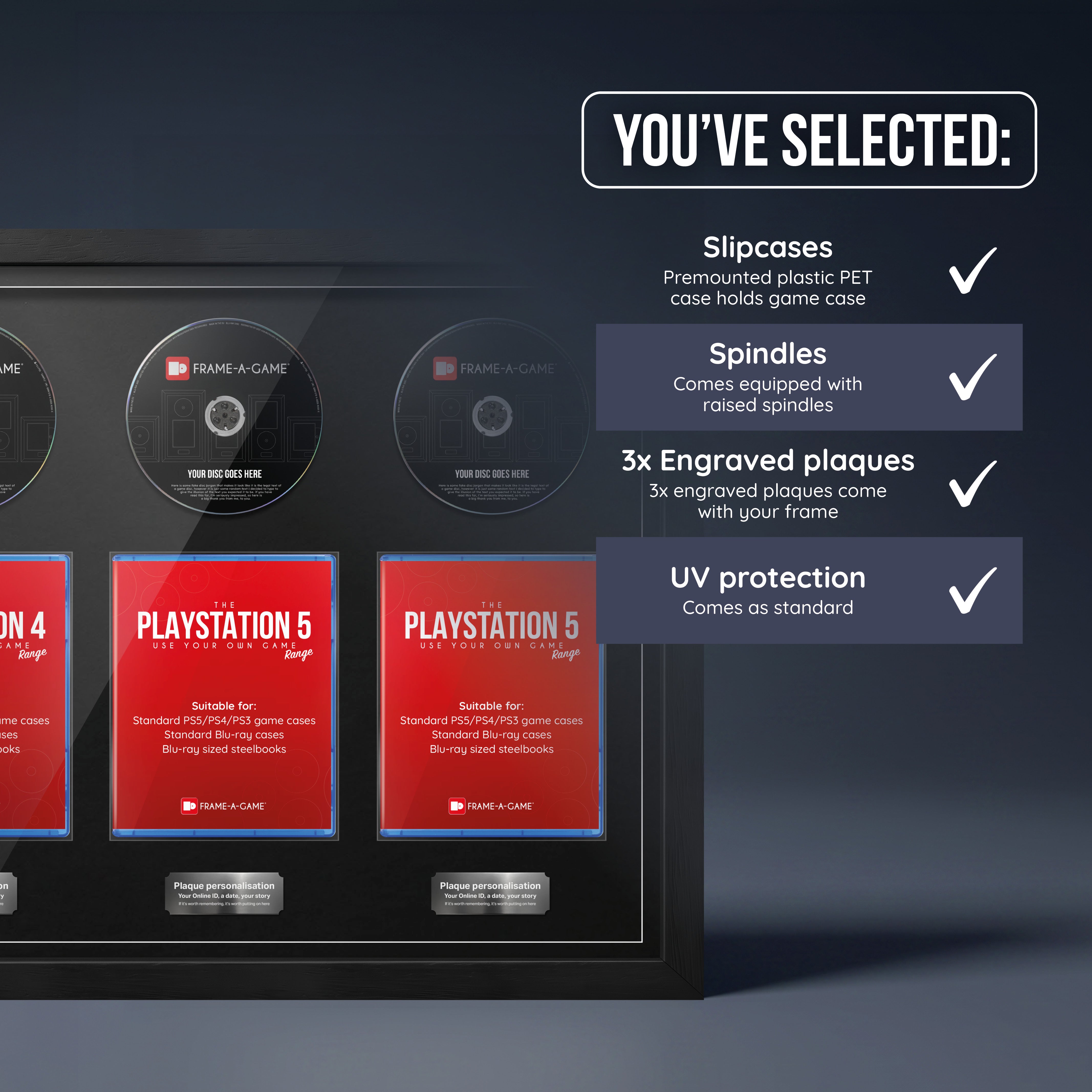 Use Your Own PlayStation Games Trio Display Frame