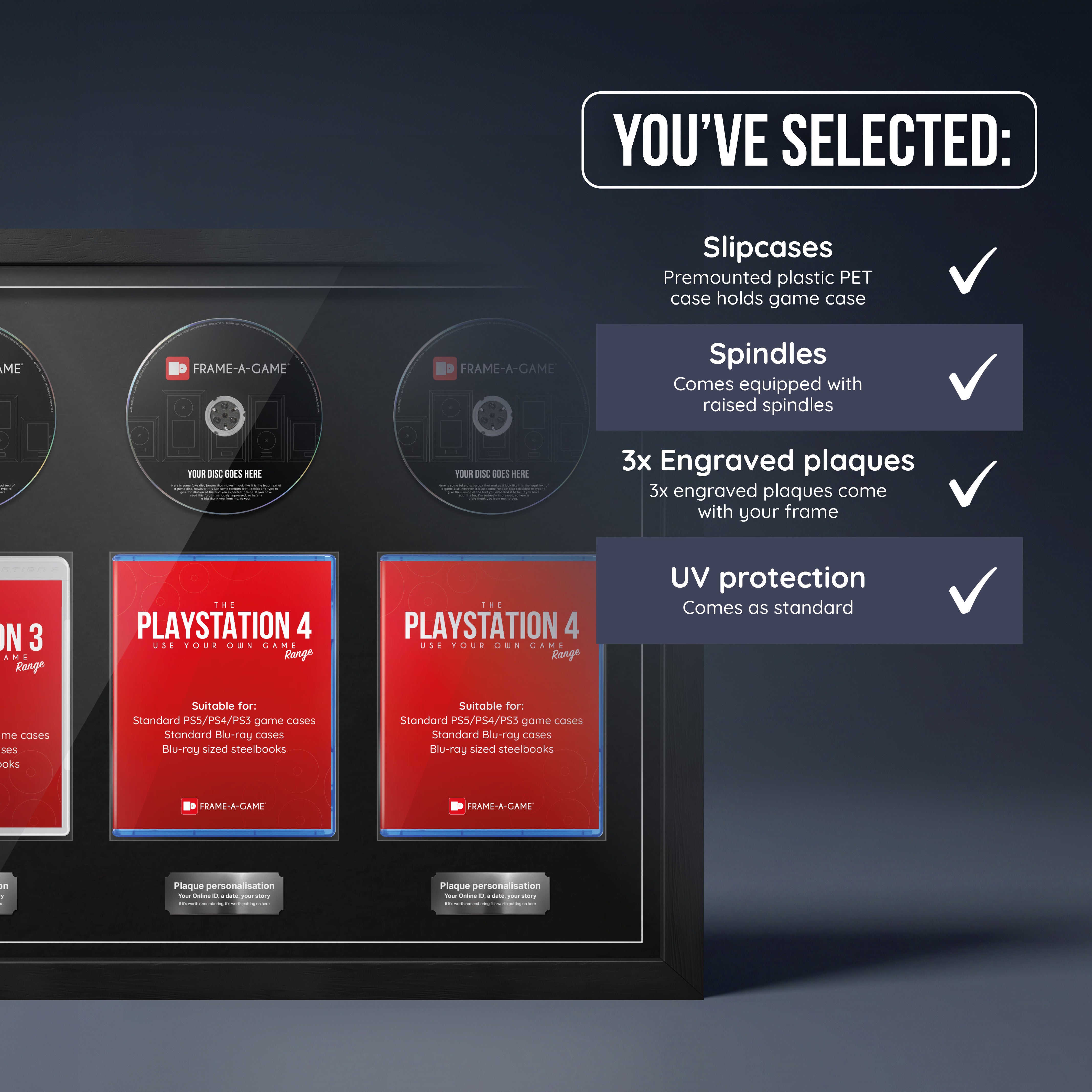 Use Your Own PlayStation Games Trio Display Frame