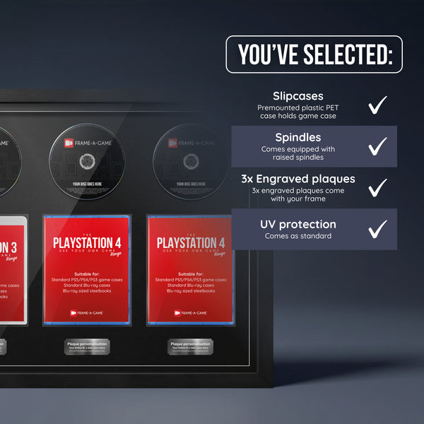 Use Your Own PlayStation Games Trio Display Frame