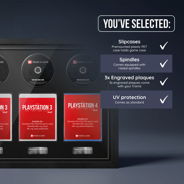 Use Your Own PlayStation Games Trio Display Frame