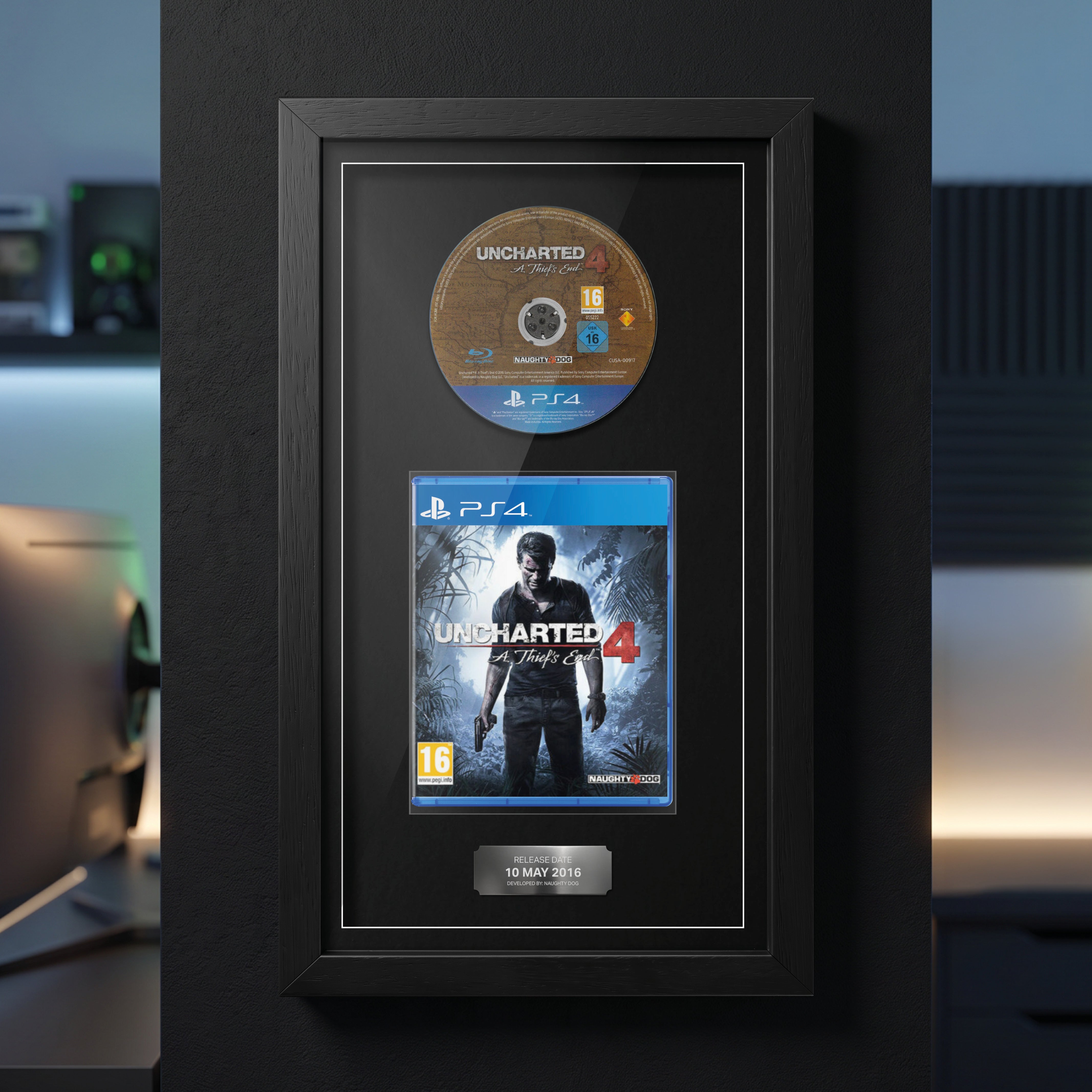 Uncharted 4: A Thief's End (PS4) Exhibition Range Framed Game