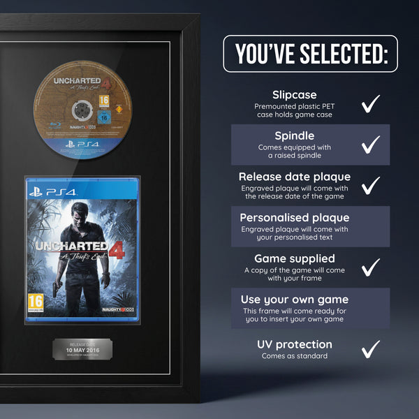 Uncharted 4: A Thief's End (PS4) Exhibition Range Framed Game