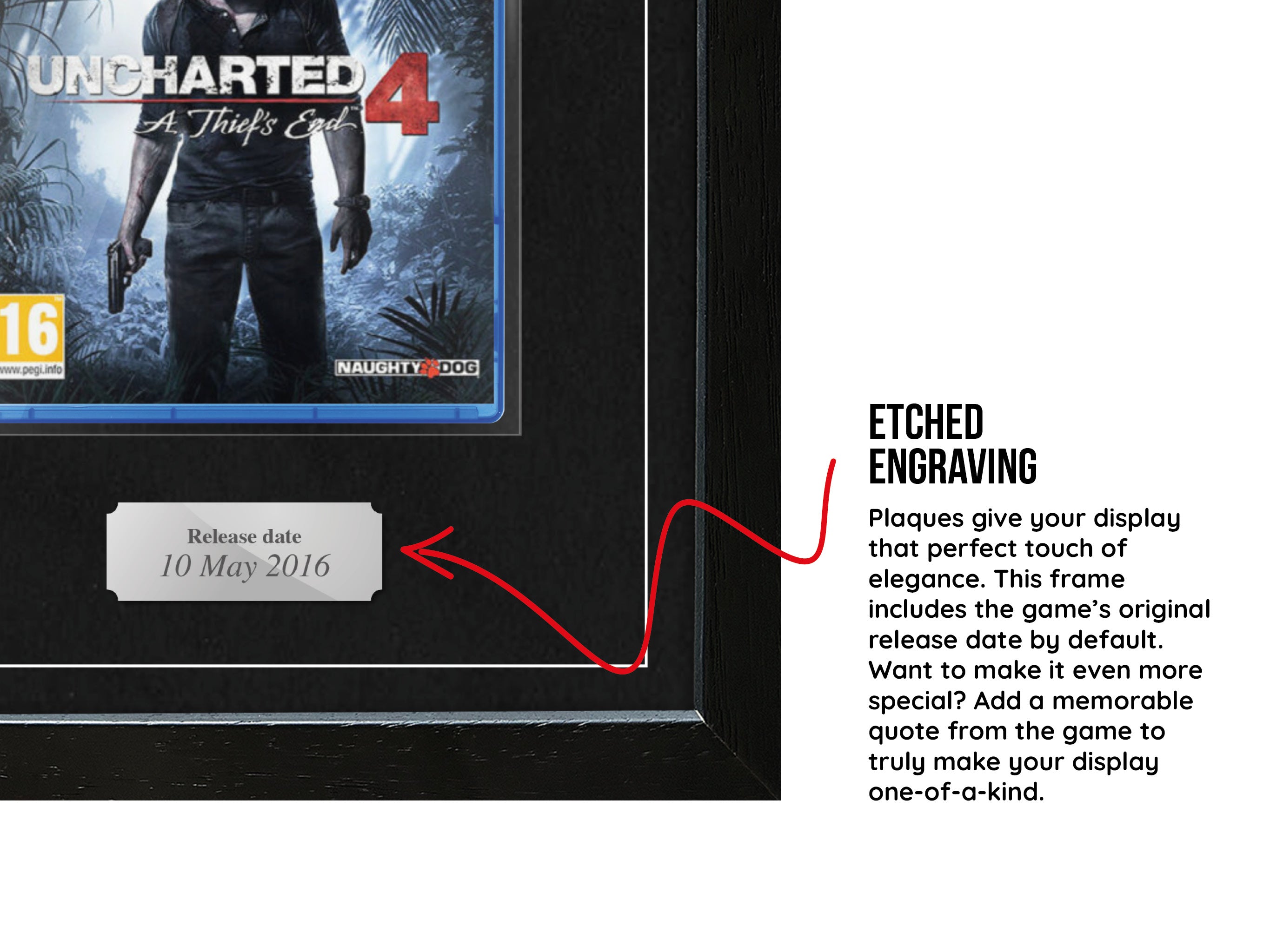 Uncharted 4: A Thief's End (PS4) Exhibition Range Framed Game