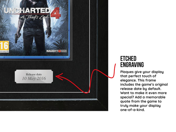 Uncharted 4: A Thief's End (PS4) Exhibition Range Framed Game