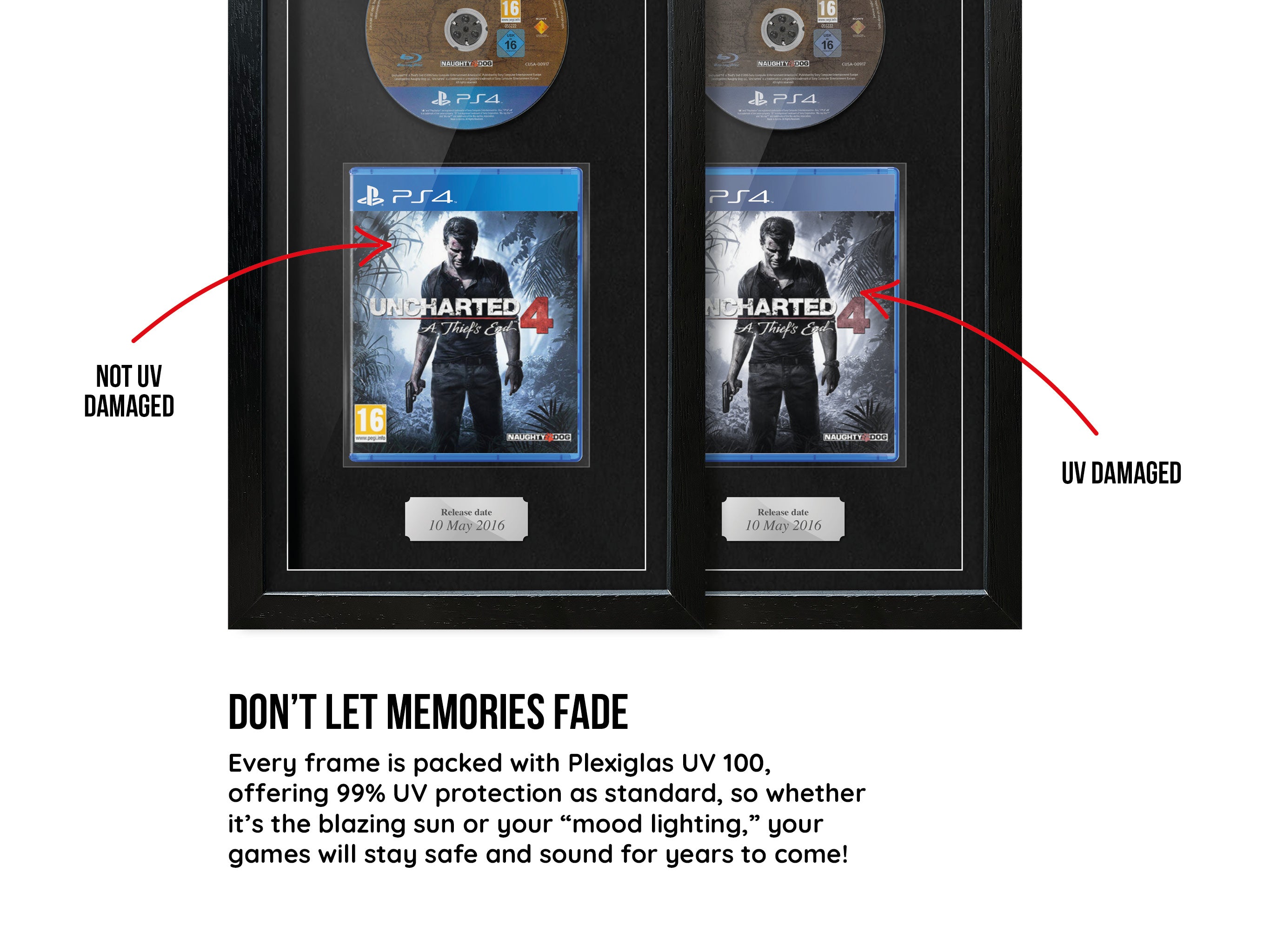 Uncharted 4: A Thief's End (PS4) Exhibition Range Framed Game