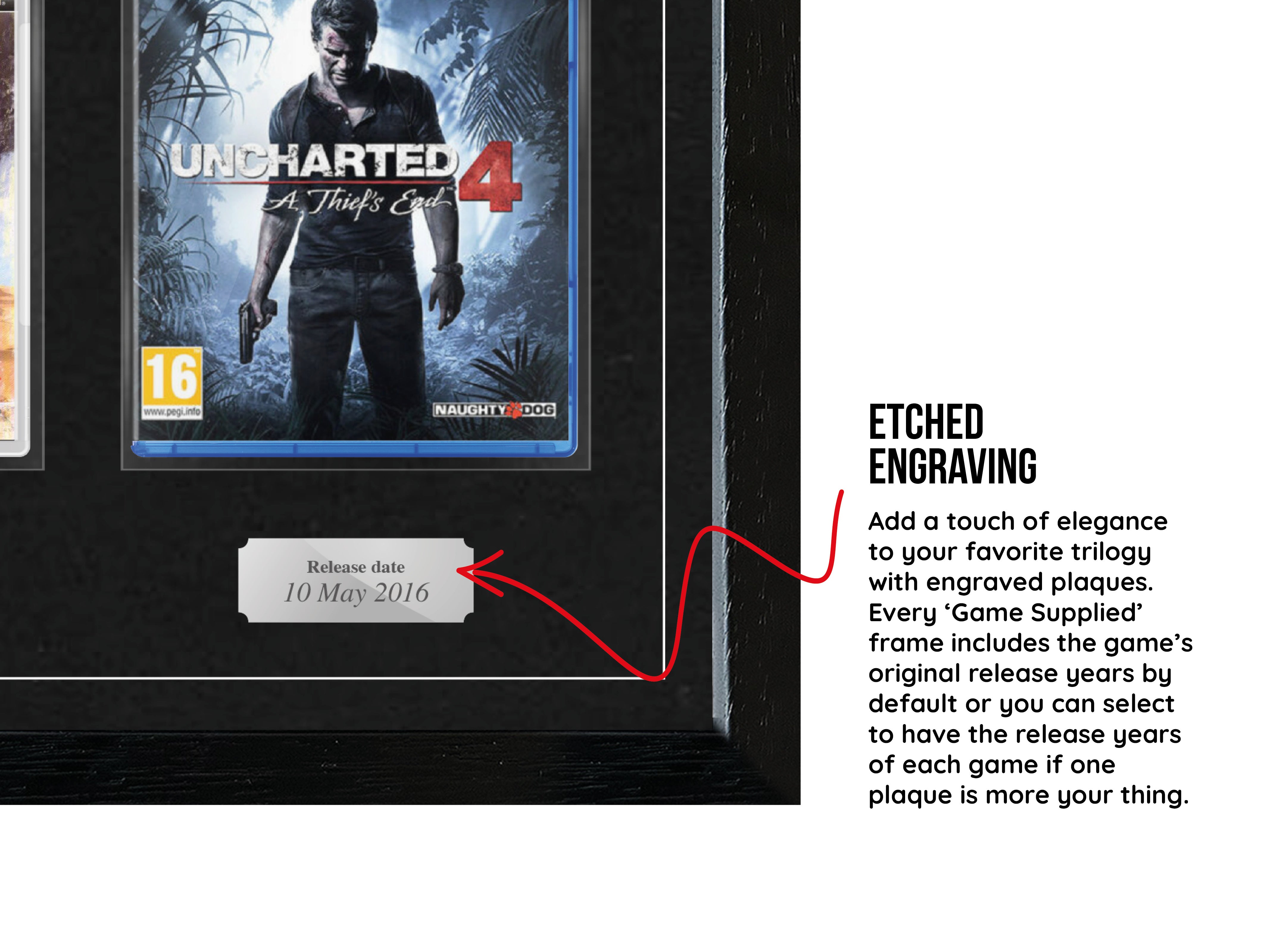 The Uncharted (PS3/PS4) Quadrilogy Exhibition Range Framed Games