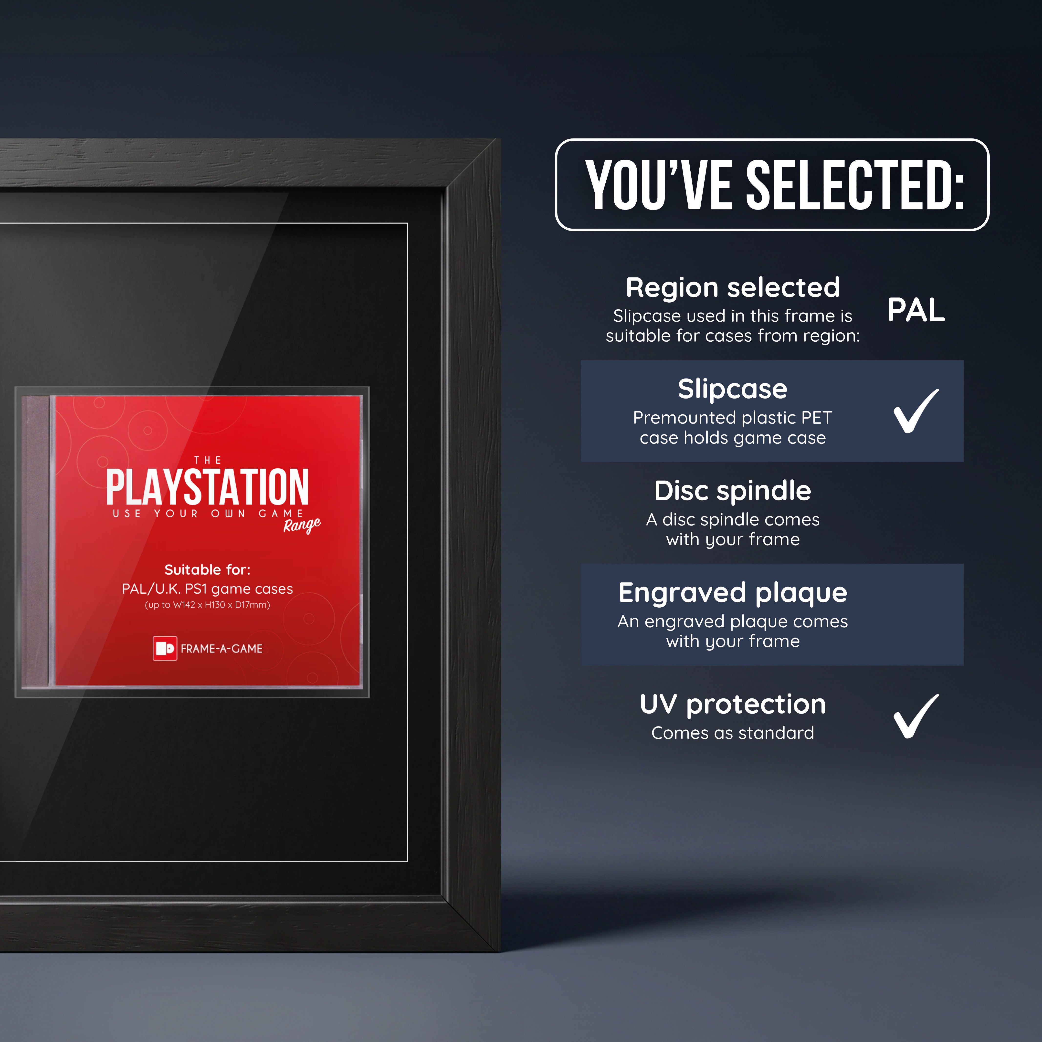 Use Your Own Game (PS1) ShowCase Display Frame