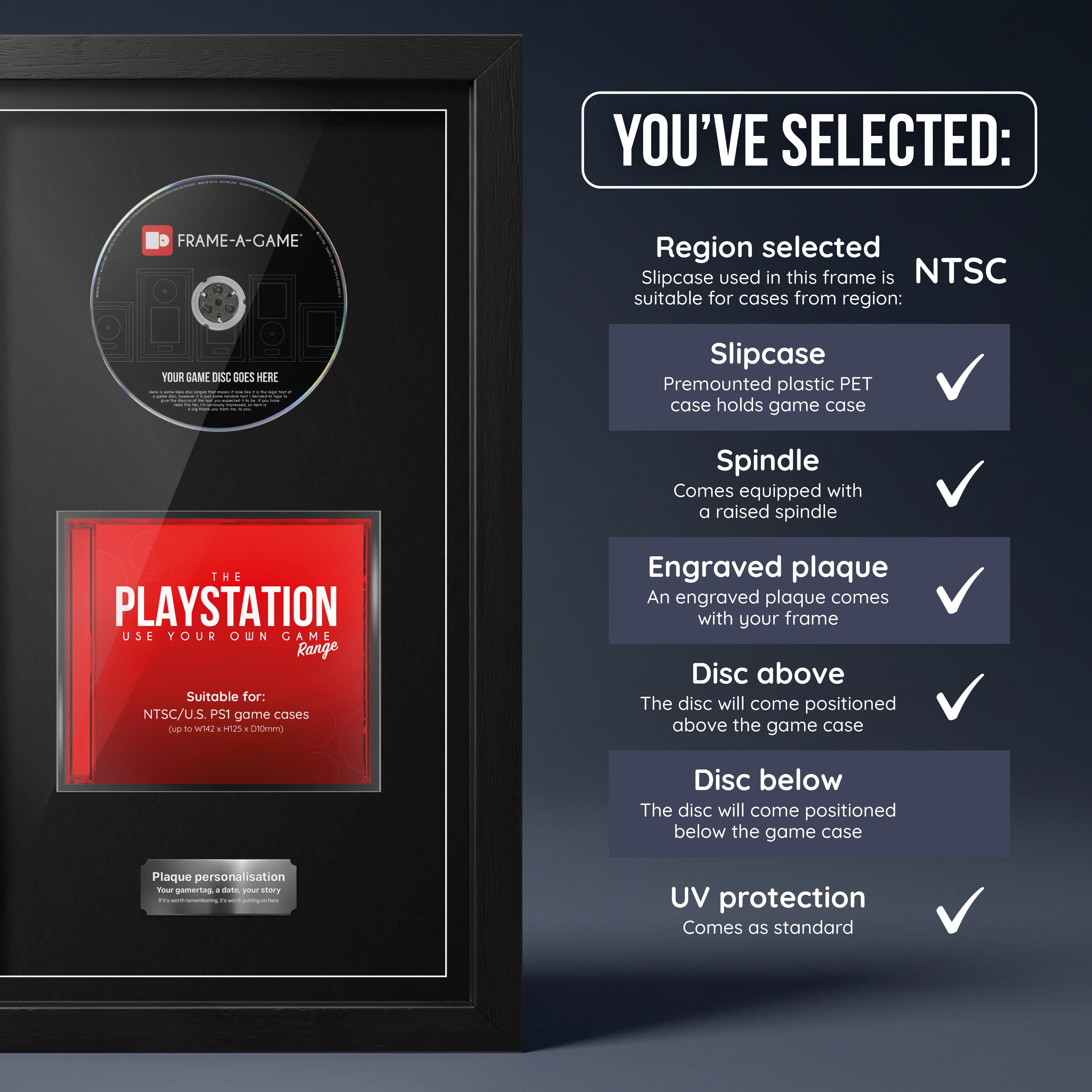Use Your Own Game (PS1) Exhibition Display Frame