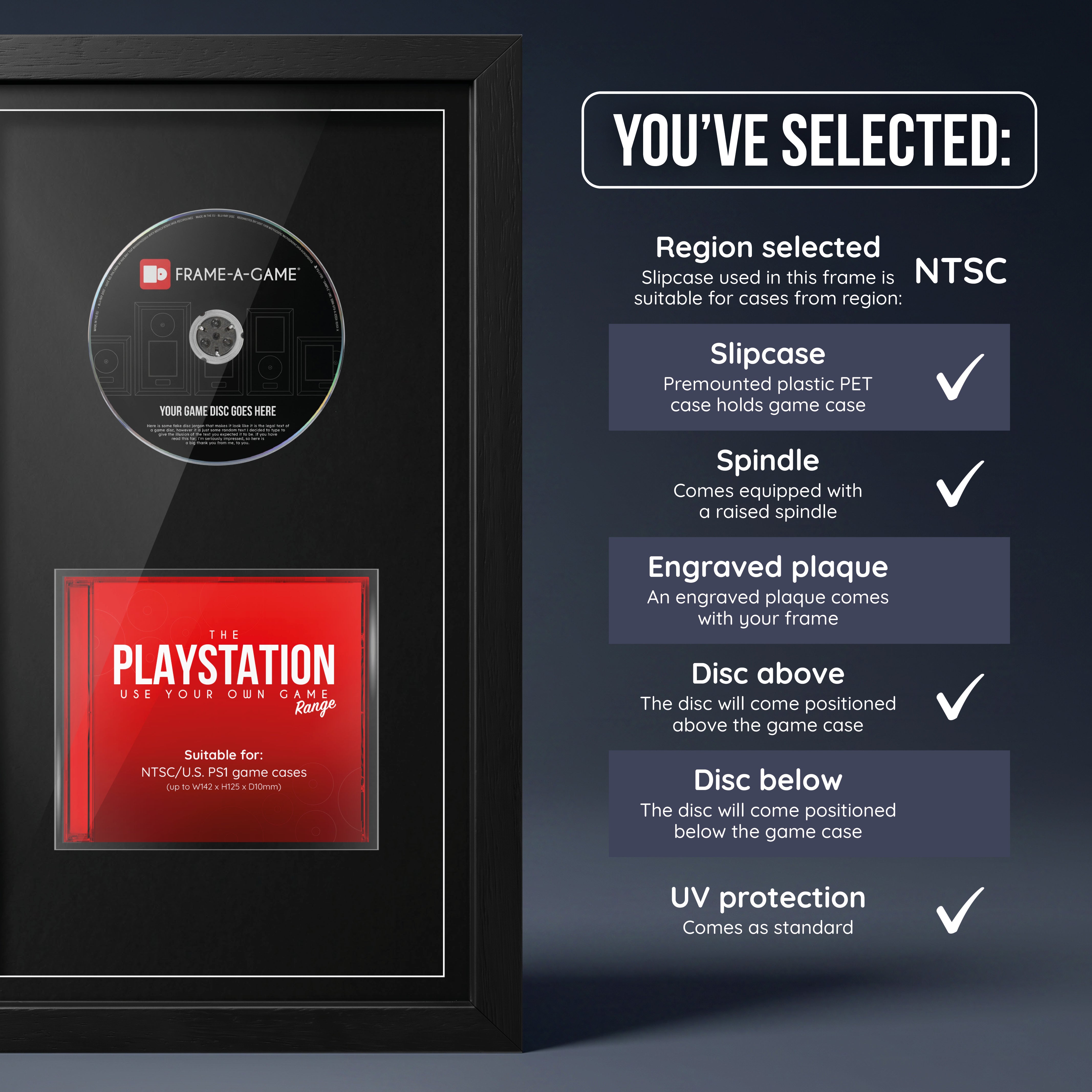 Use Your Own Game (PS1) Exhibition Display Frame