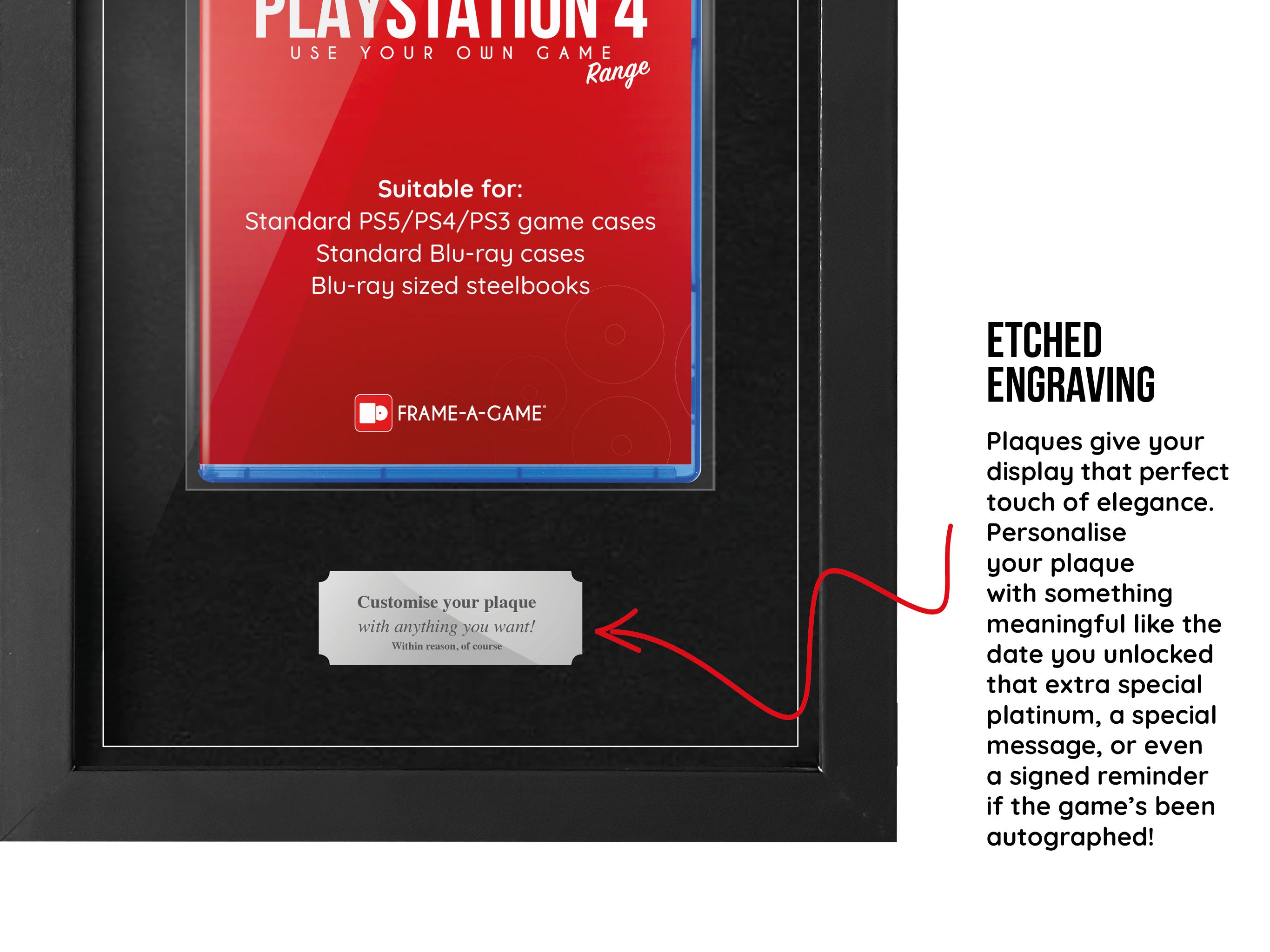 Use Your Own Game (PS4) Display Case Range Frame