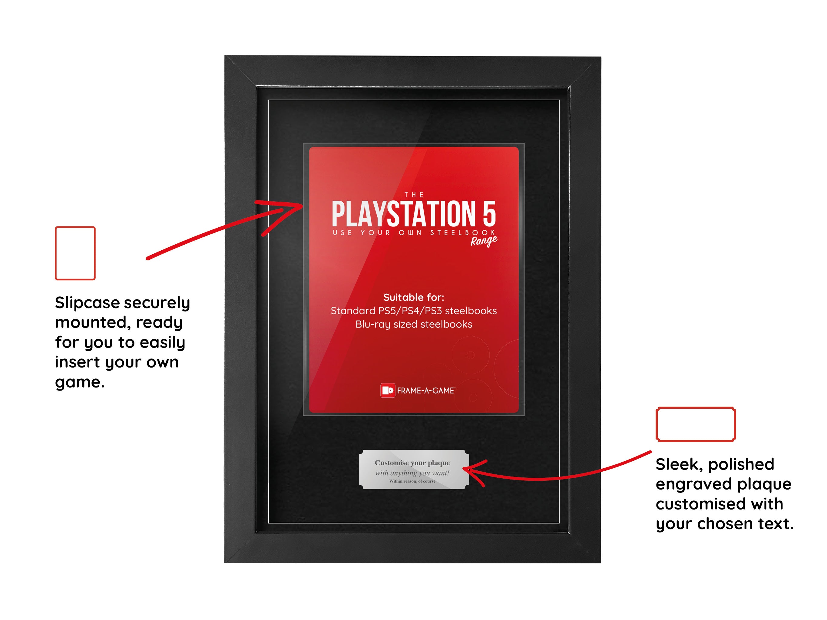 Use Your Own Steelbook (PS5) Display Case Range Frame