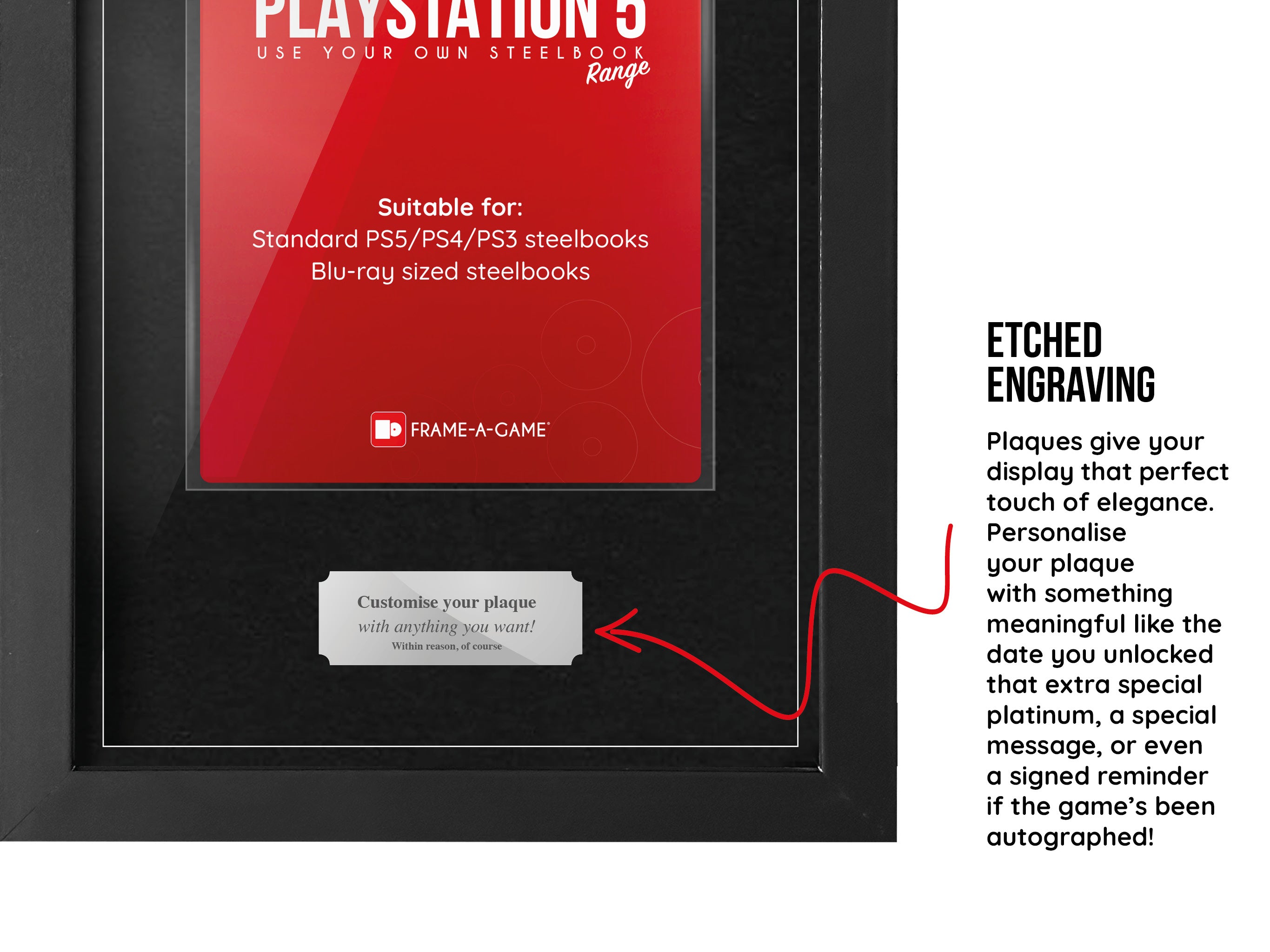 Use Your Own Steelbook (PS5) Display Case Range Frame