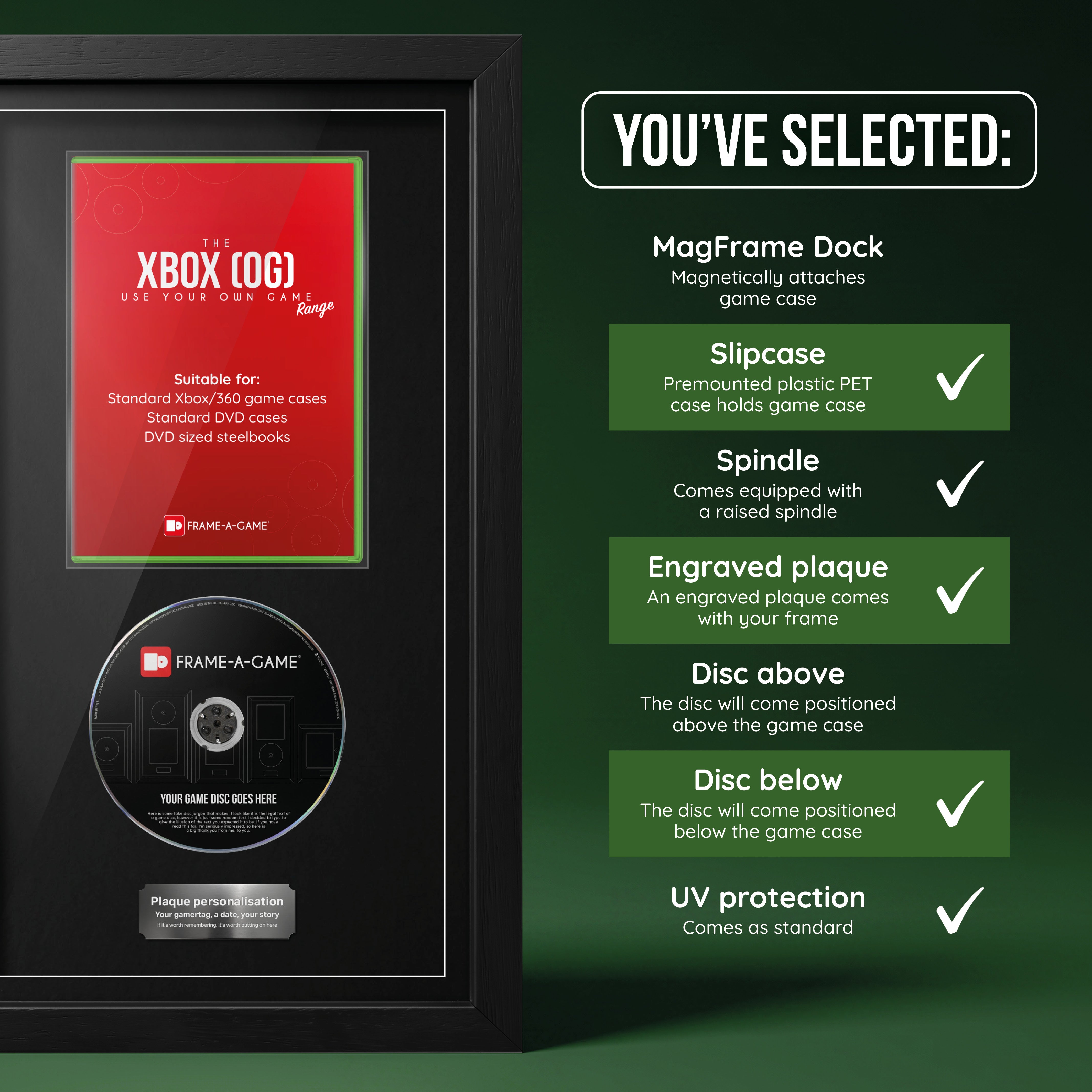 Use Your Own Game (Xbox OG) Exhibition Display Frame