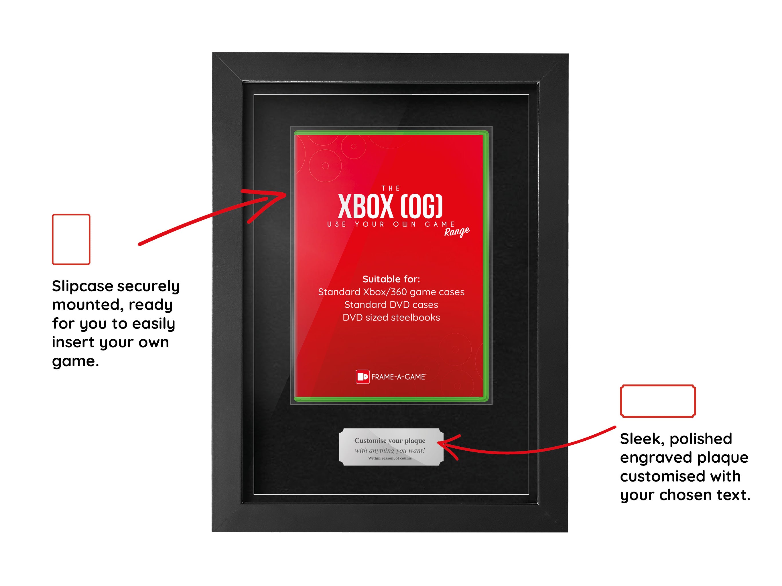 Use Your Own Game (Xbox OG) Display Case Range Frame