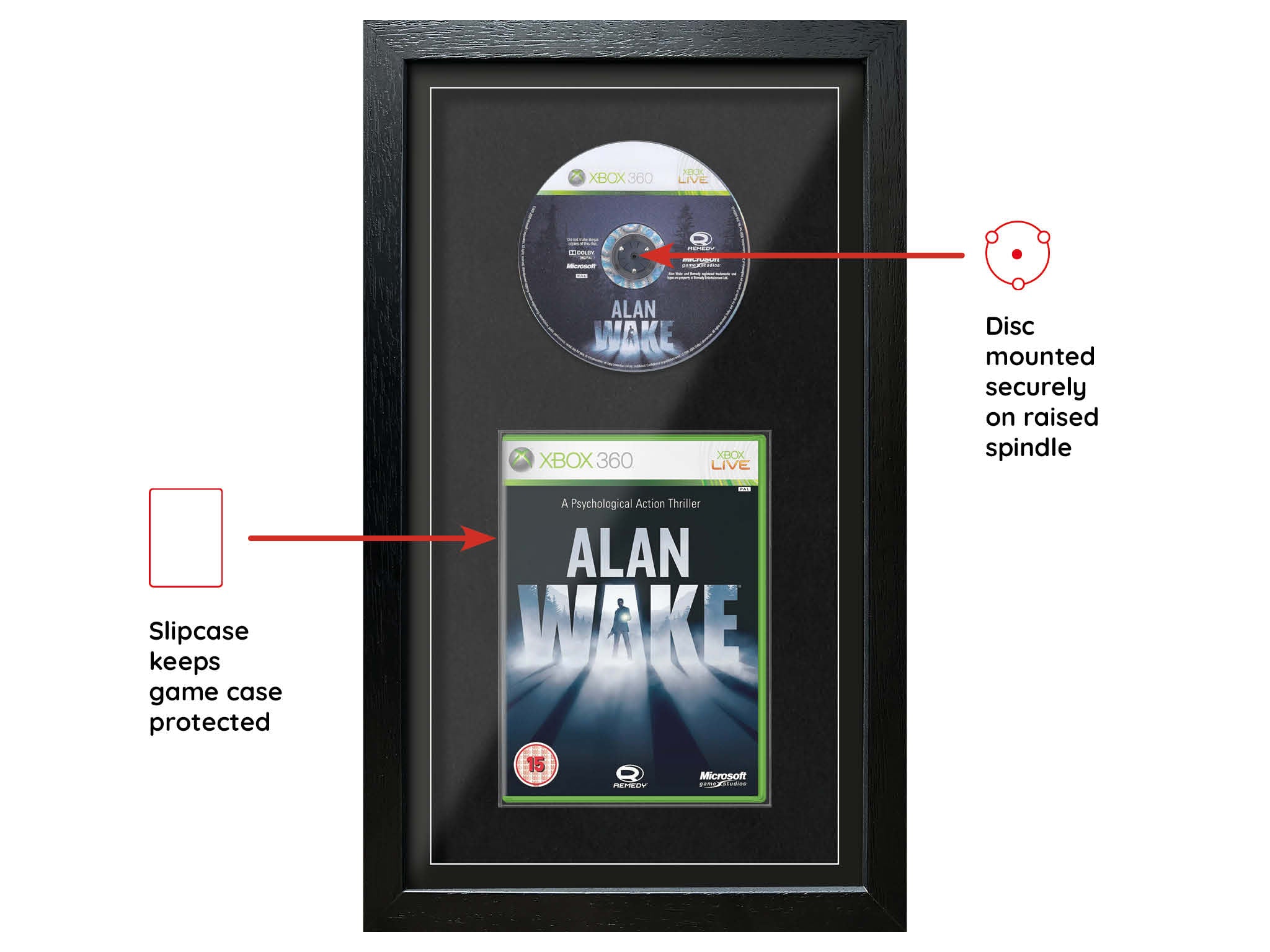 Alan Wake (Xbox 360) Exhibition Range Framed Game - Frame-A-Game