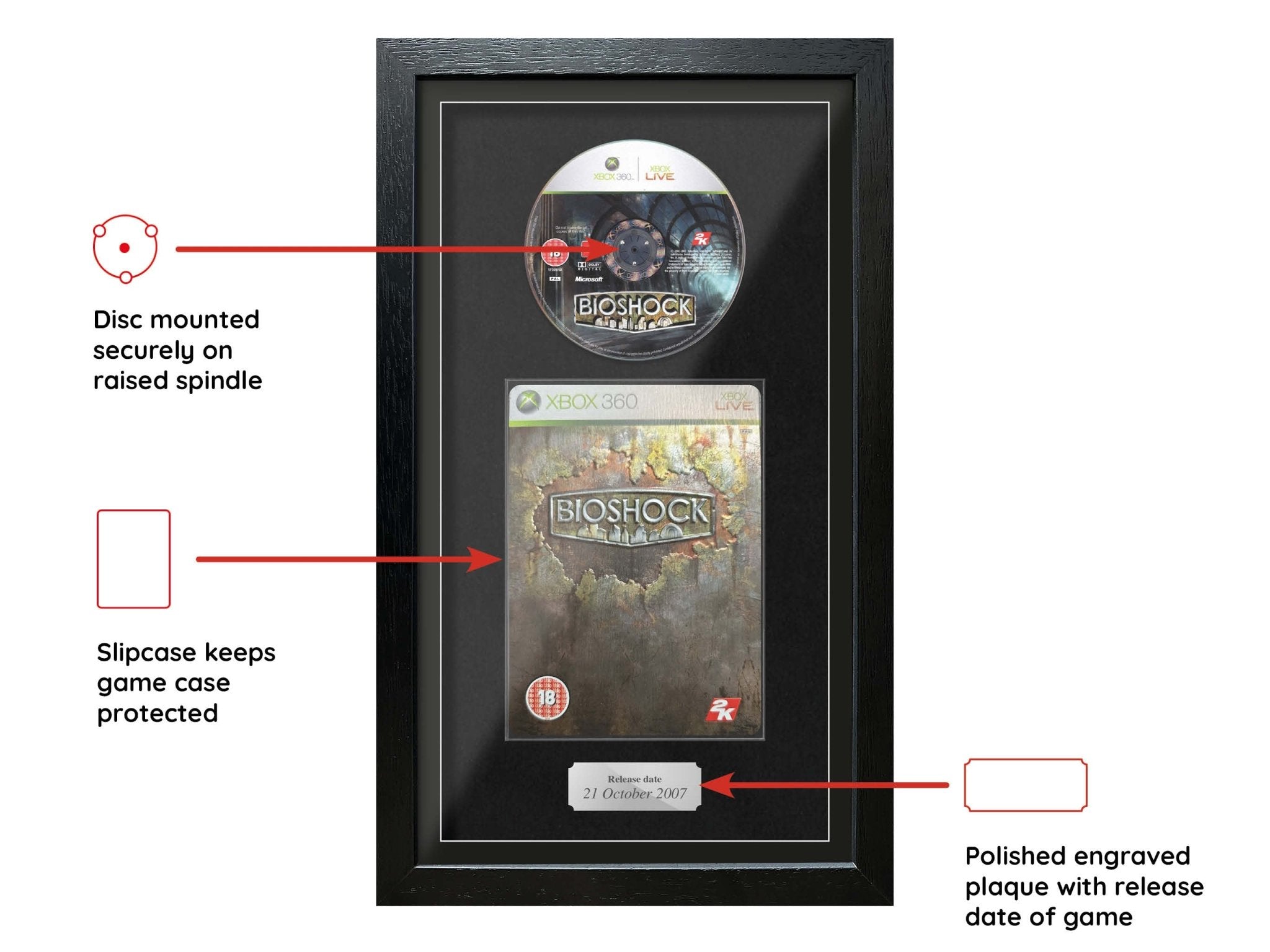 Bioshock Steelbook Edition (Xbox 360) Exhibition Range Framed Game